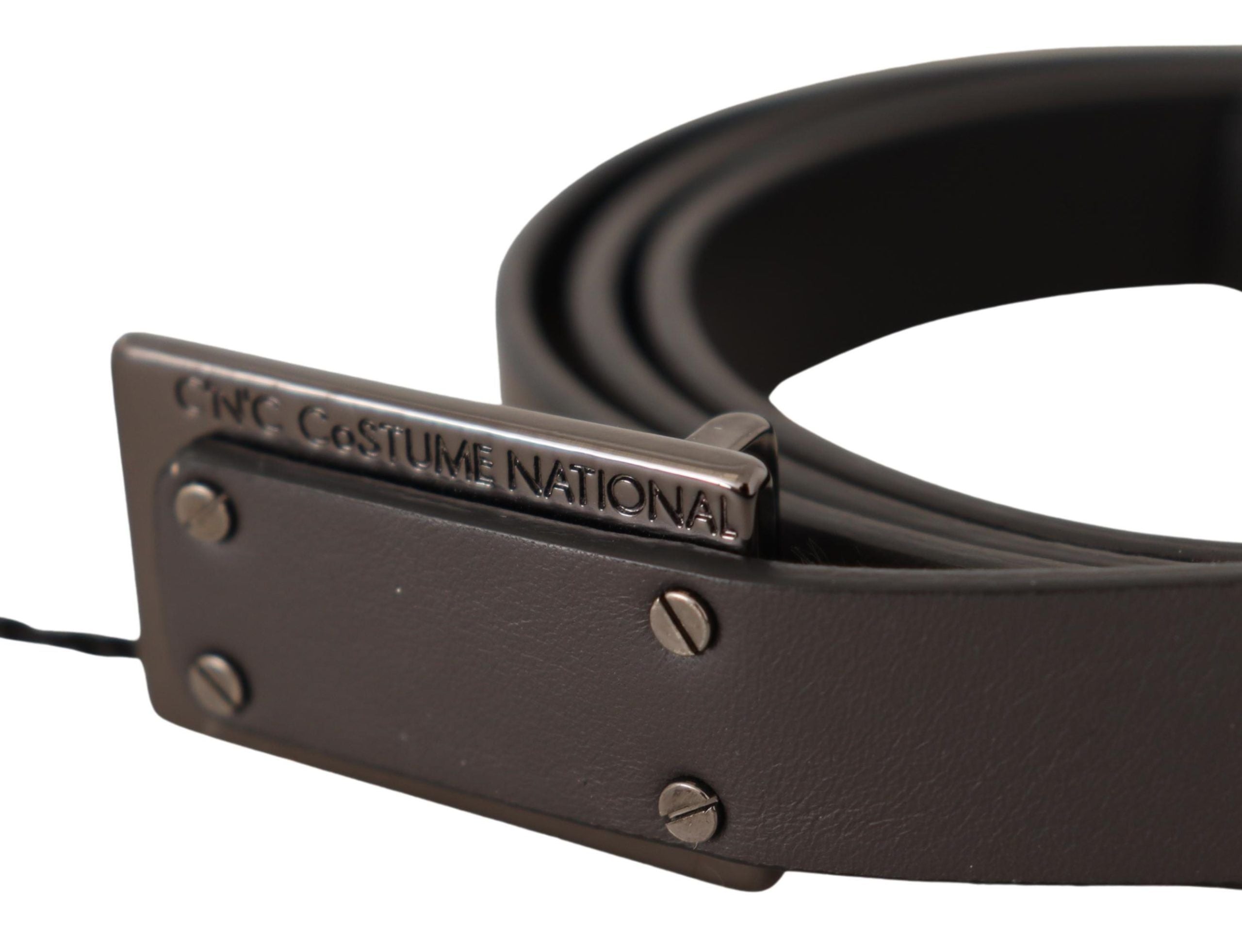 Costume National Elegant Leather Belt with Metal Buckle - Luksusmuotia Costume National - Tutustu YVES JAVANNI® 