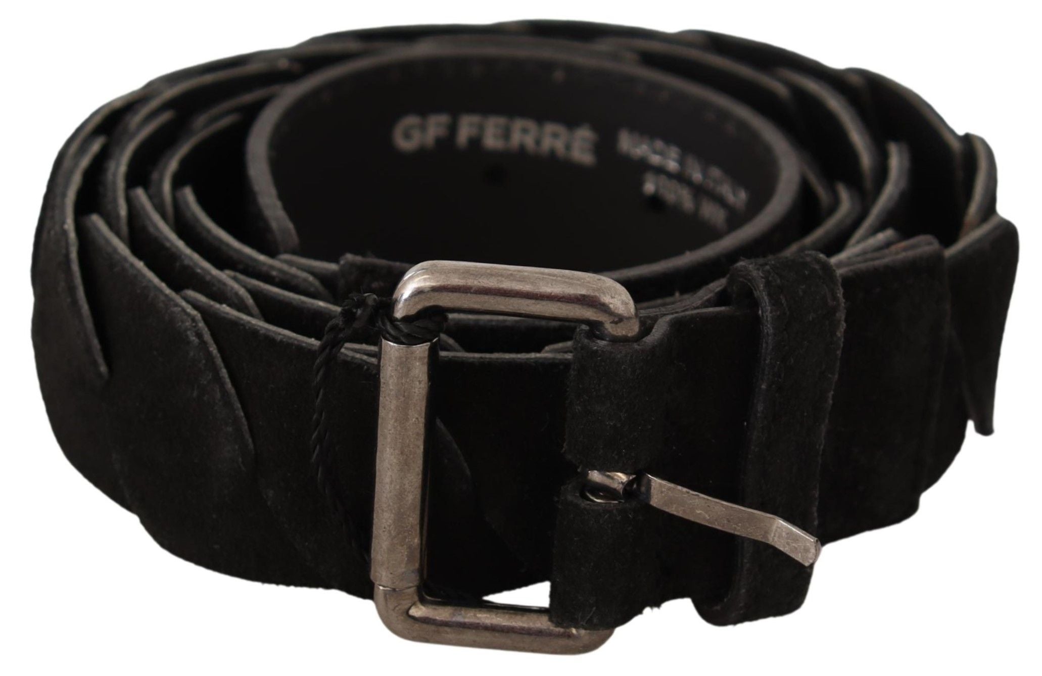 GF Ferre Elegant Black Waist Belt with Metal Buckle - Luksusmuotia GF Ferre - Tutustu YVES JAVANNI® 