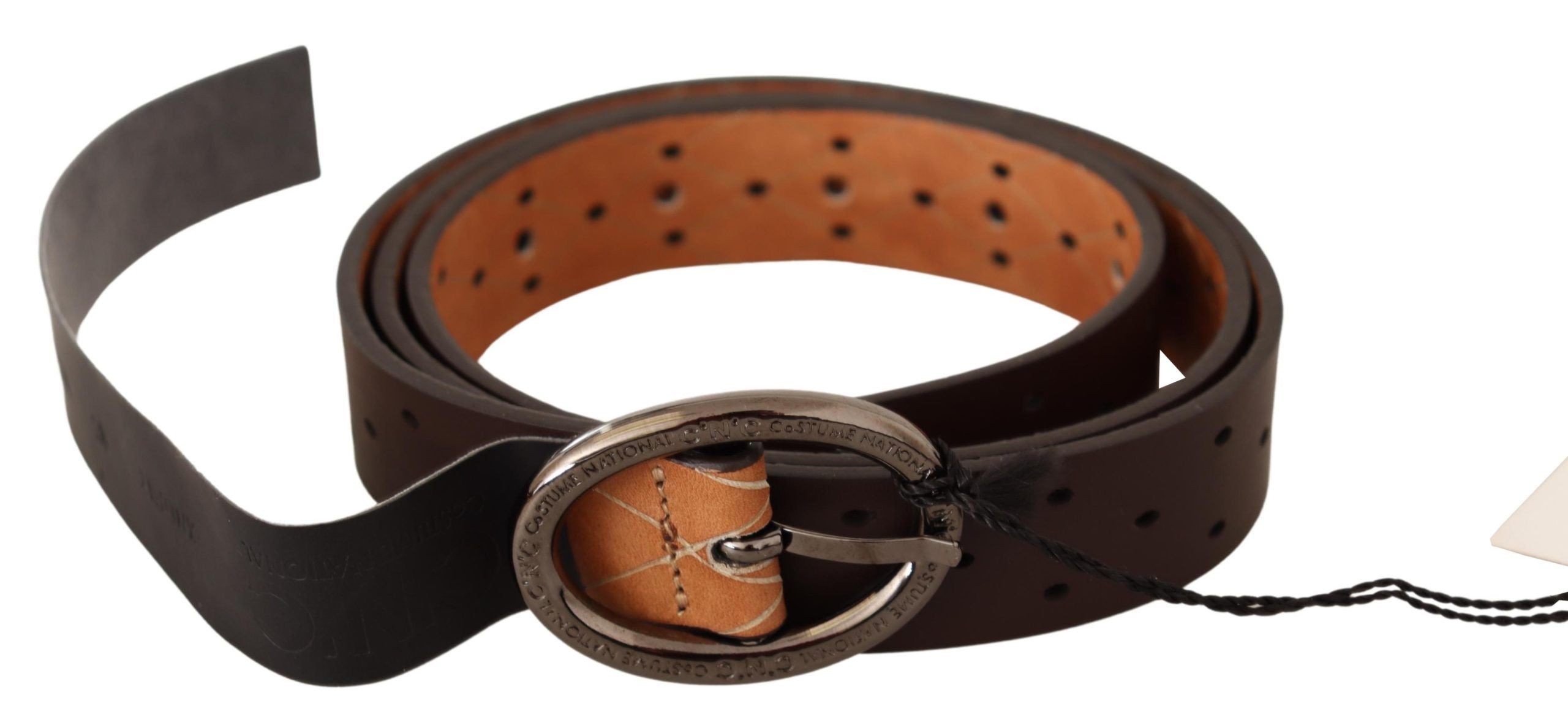 Costume National Elegance Redefined: Chic Brown Fashion Belt - Luksusmuotia Costume National - Tutustu YVES JAVANNI® 