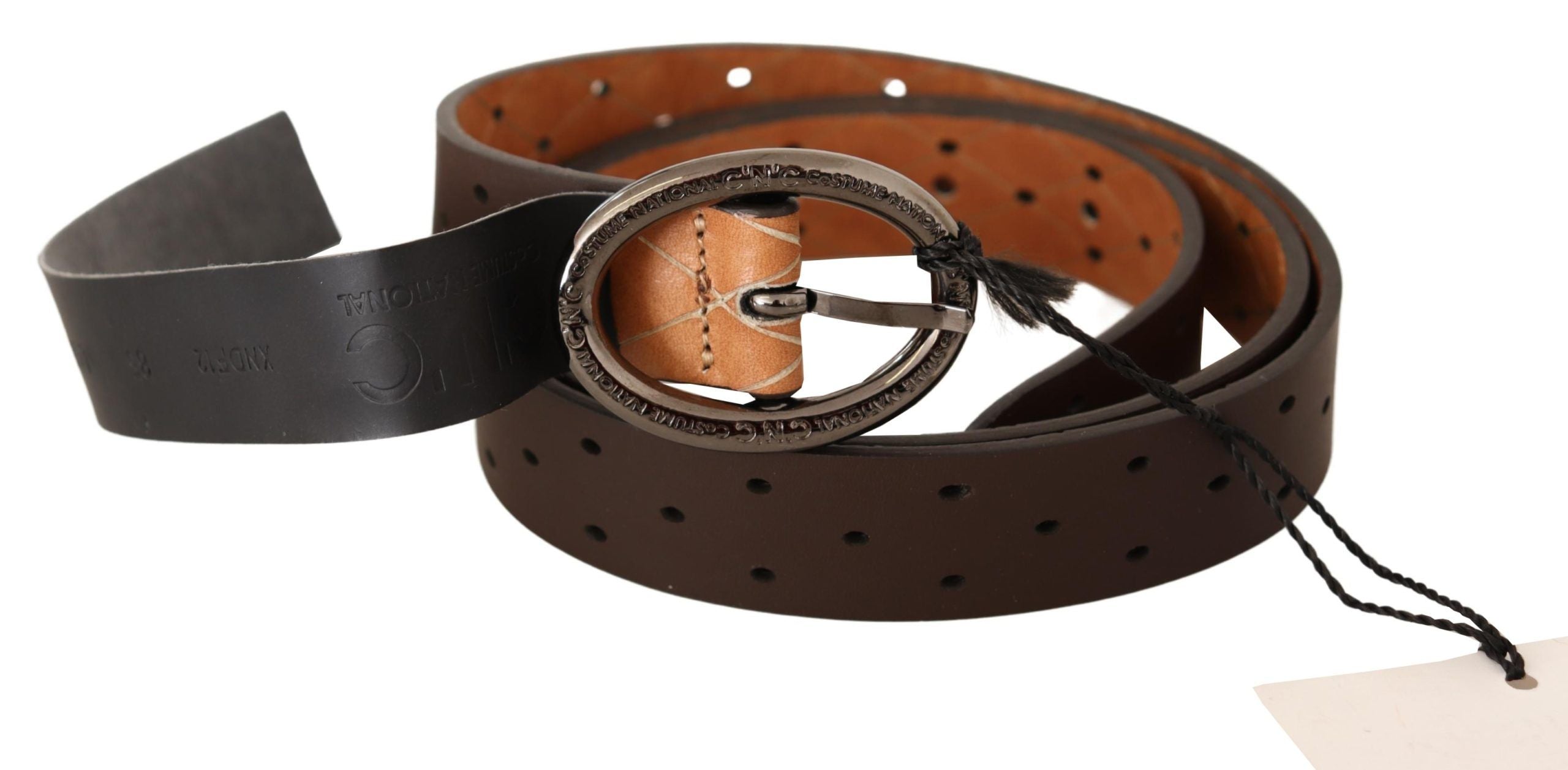 Costume National Elegance Redefined: Chic Brown Fashion Belt - Luksusmuotia Costume National - Tutustu YVES JAVANNI® 