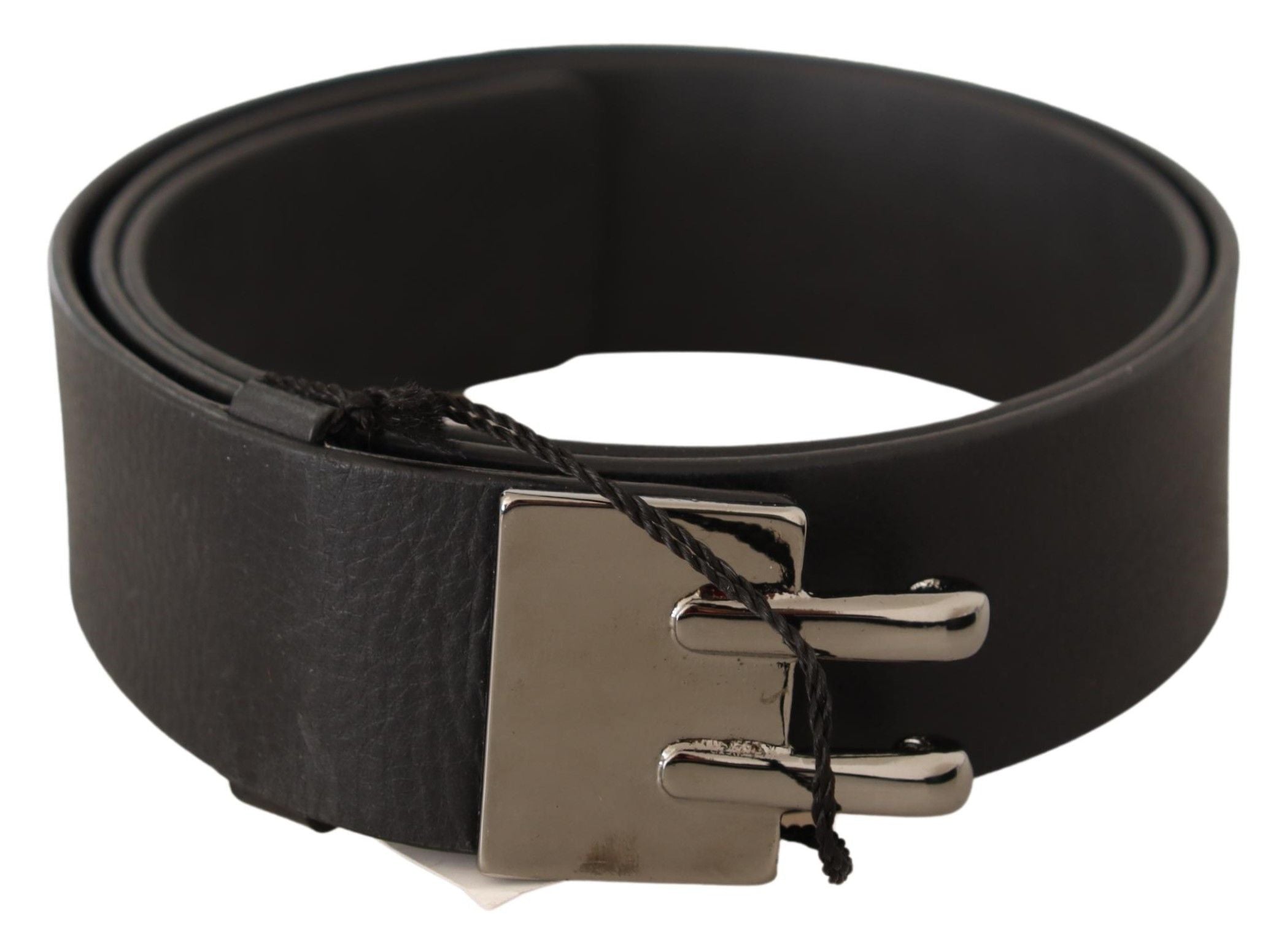 Costume National Elegant Black Leather Fashion Belt - Luksusmuotia Costume National - Tutustu YVES JAVANNI® 