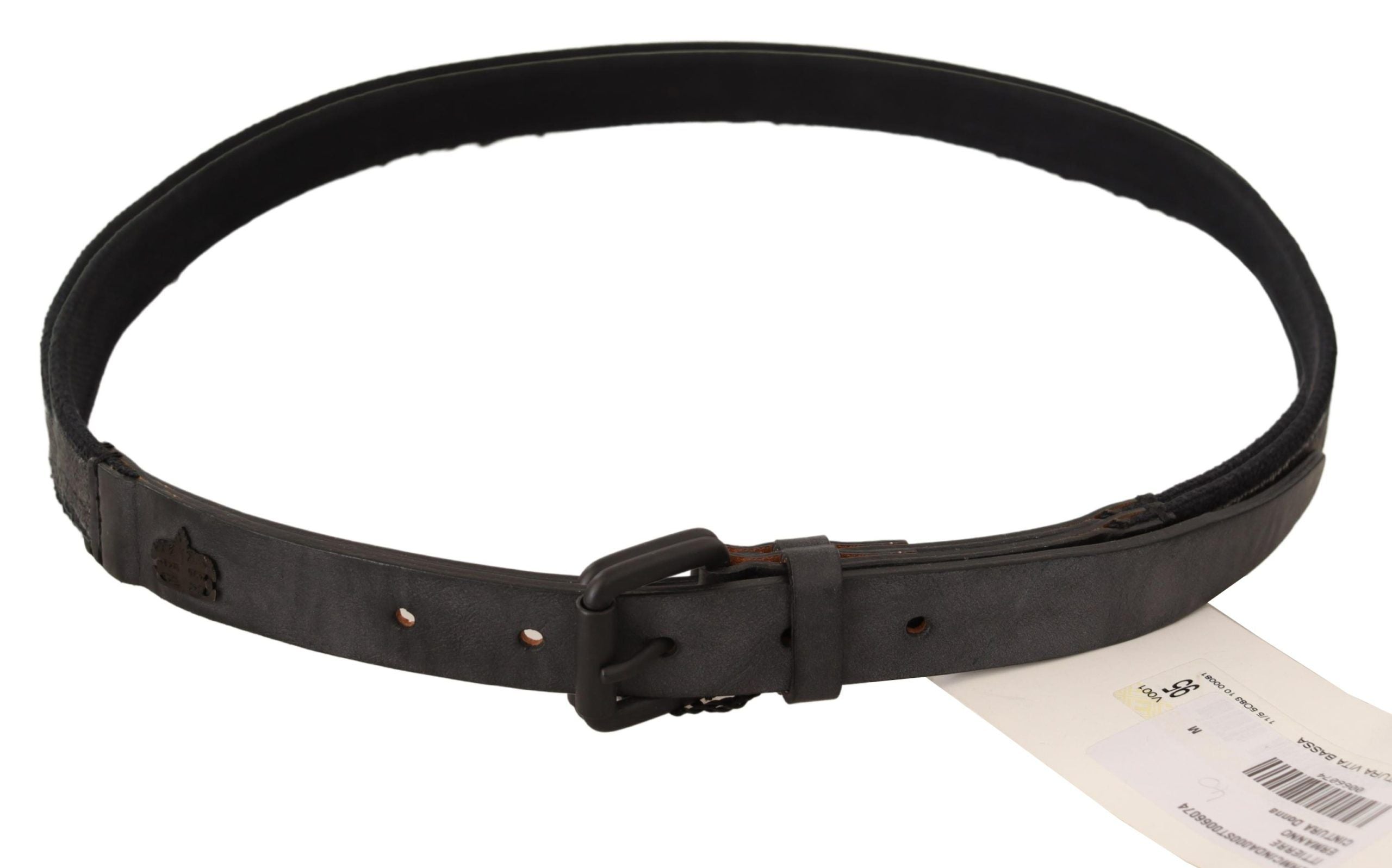 Ermanno Scervino Classic Black Leather Belt with Buckle Fastening - Luksusmuotia Ermanno Scervino - Tutustu YVES JAVANNI® 