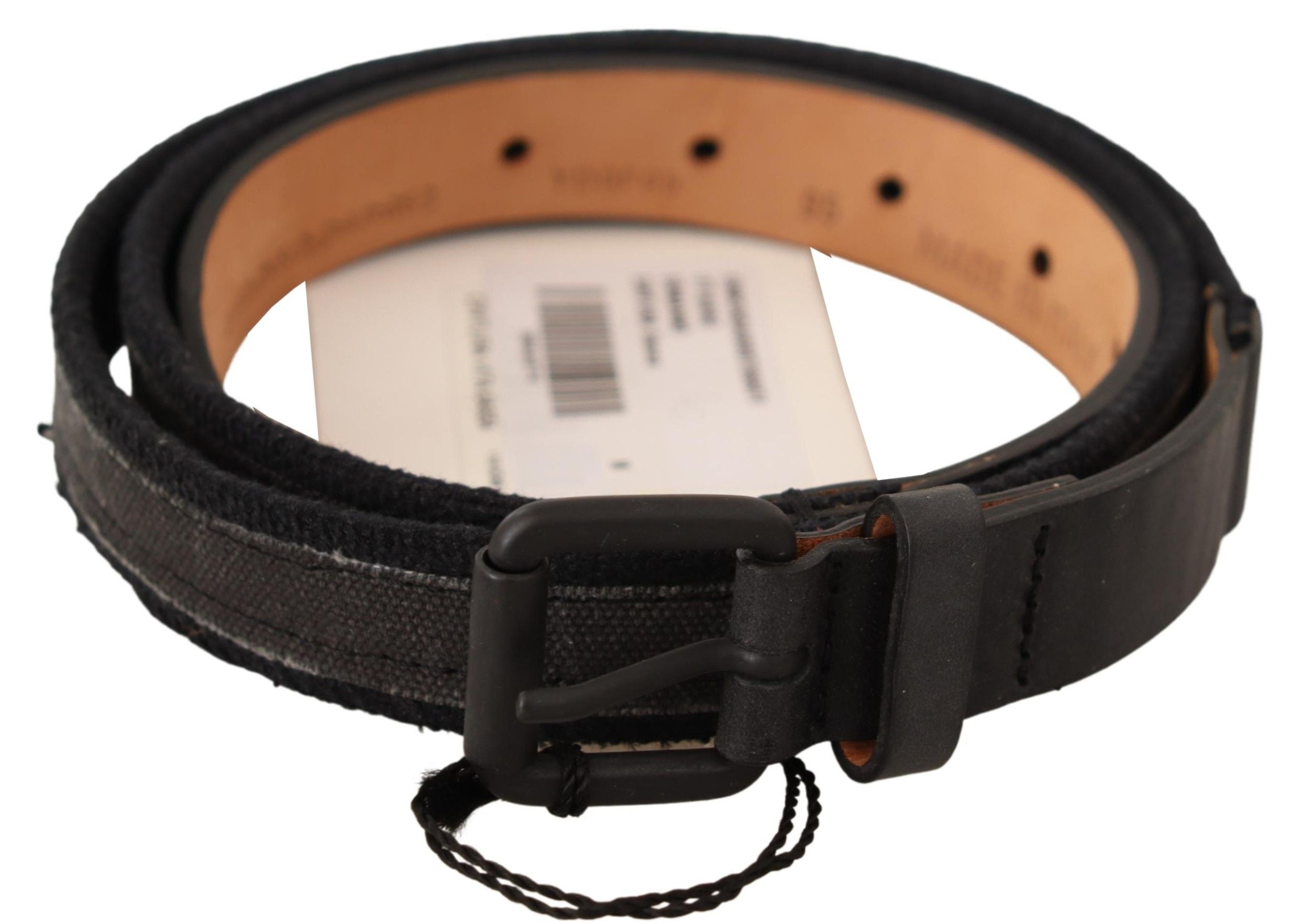 Ermanno Scervino Classic Black Leather Belt with Buckle Fastening - Luksusmuotia Ermanno Scervino - Tutustu YVES JAVANNI® 