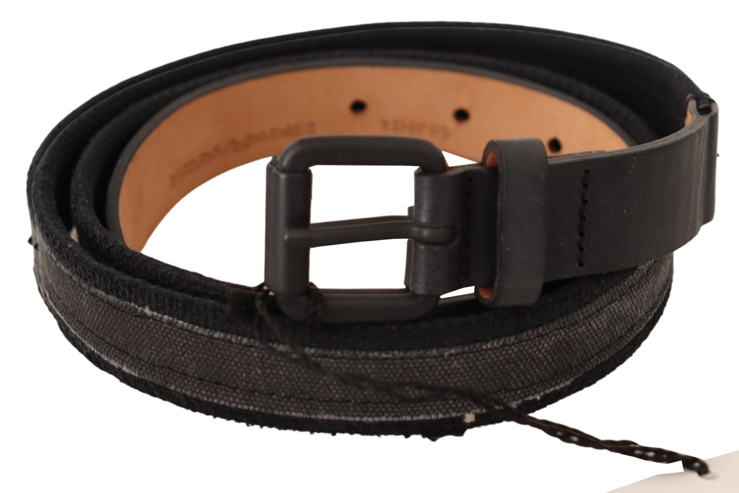 Ermanno Scervino Classic Black Leather Belt with Buckle Fastening - Luksusmuotia Ermanno Scervino - Tutustu YVES JAVANNI® 