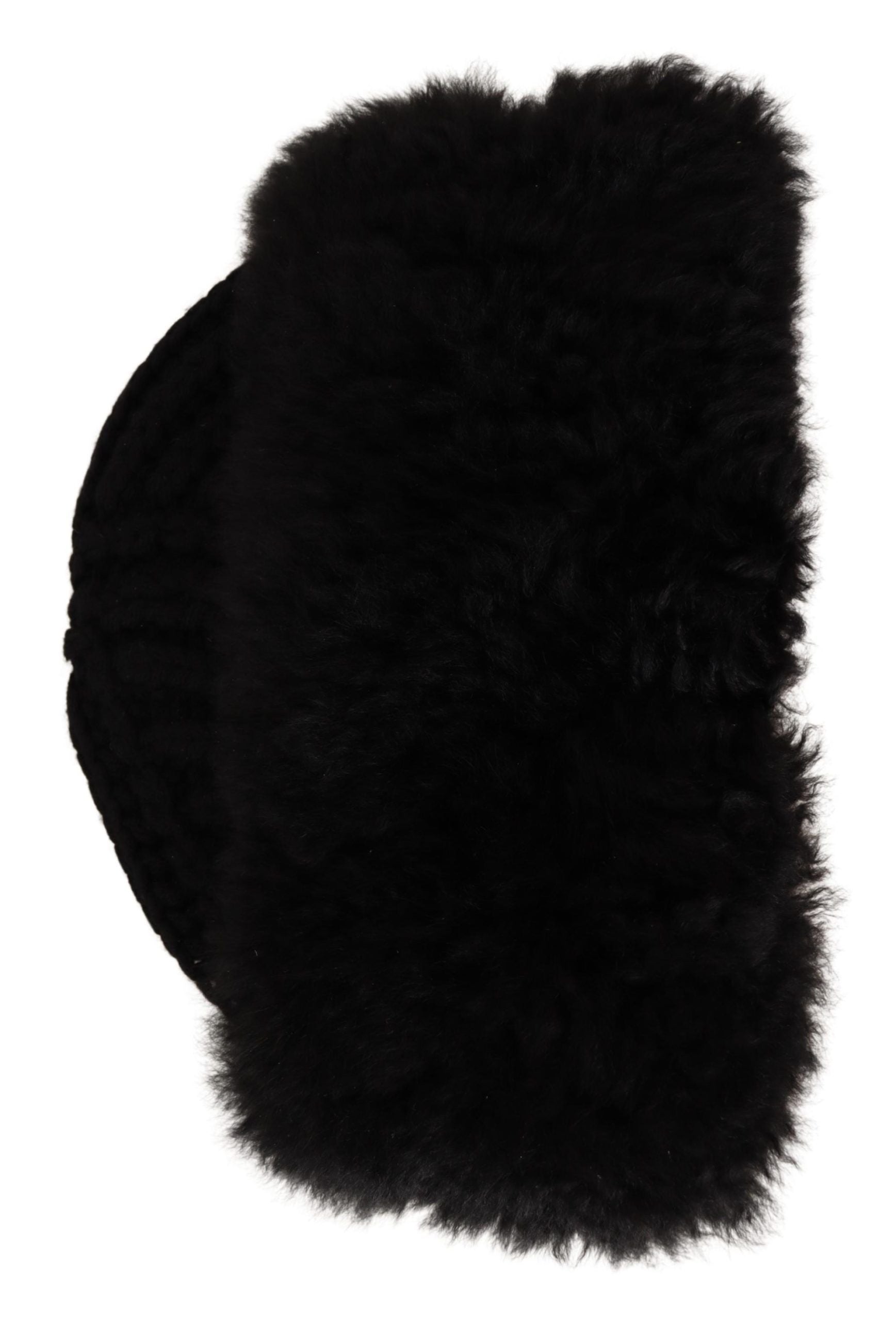 Dolce & Gabbana Elegant Black Cashmere Alpaca Fur Beanie - Luksusmuotia Dolce & Gabbana - Tutustu YVES JAVANNI® 