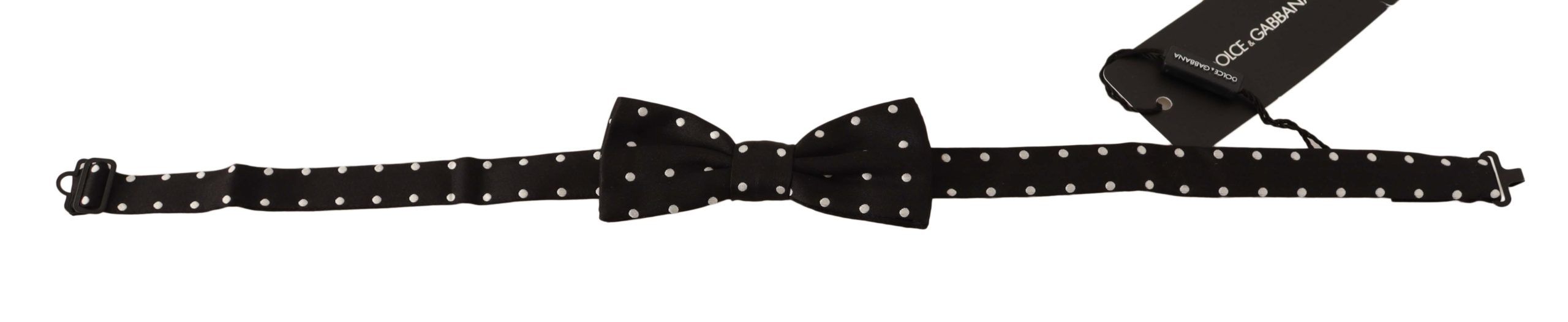 Dolce & Gabbana Elegant Black Polka Dot Silk Bow Tie - Luksusmuotia Dolce & Gabbana - Tutustu YVES JAVANNI® 