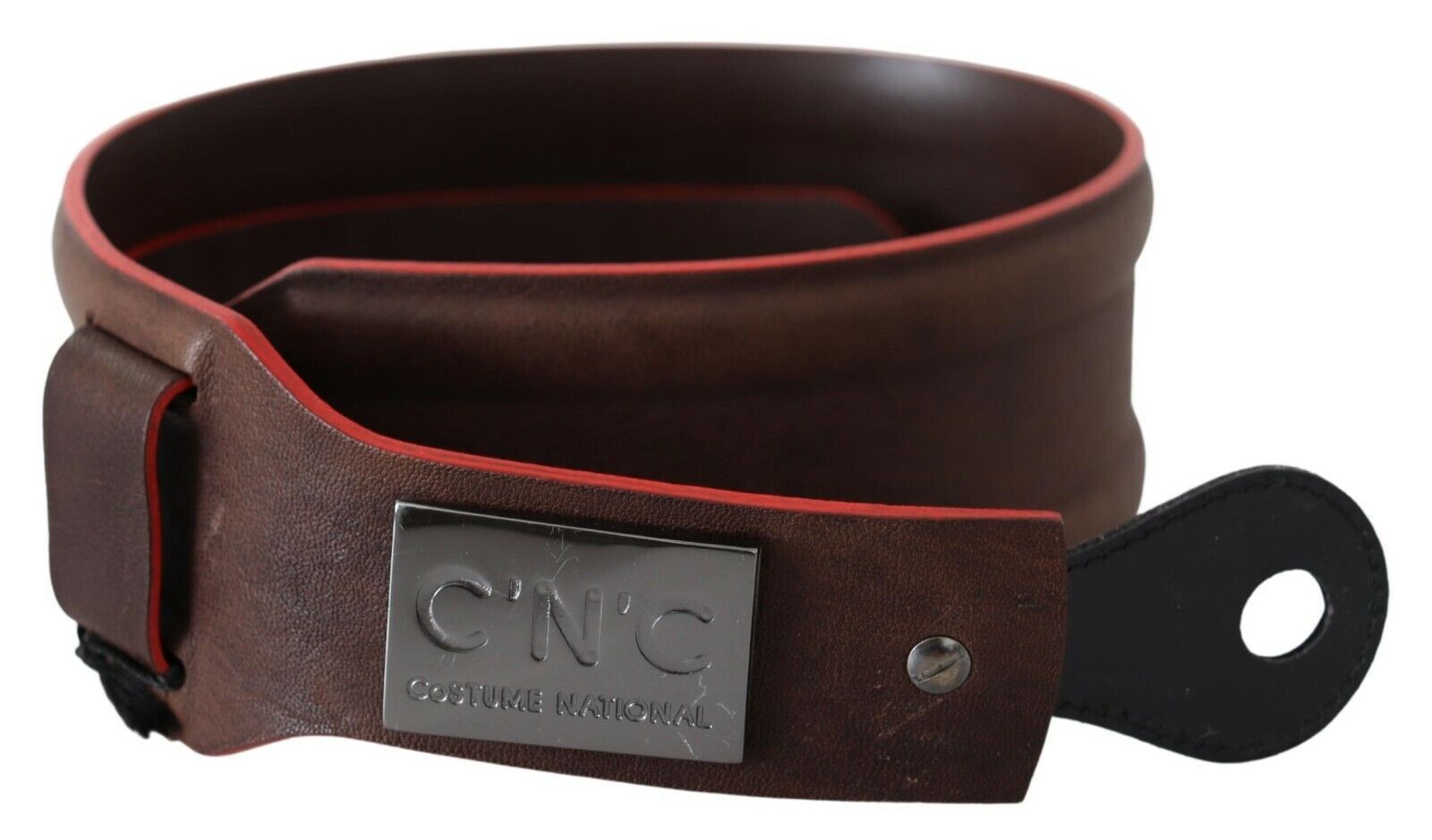 Costume National Elegant Dark Brown Leather Fashion Belt - Luksuslaukut ja asusteet Costume National - Tutustu YVES JAVANNI® 