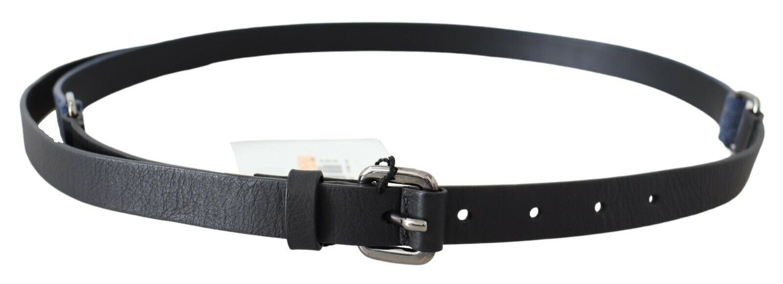 Costume National Elegant Black Leather Adjustable Belt - Luksuslaukut ja asusteet Costume National - Tutustu YVES JAVANNI® 