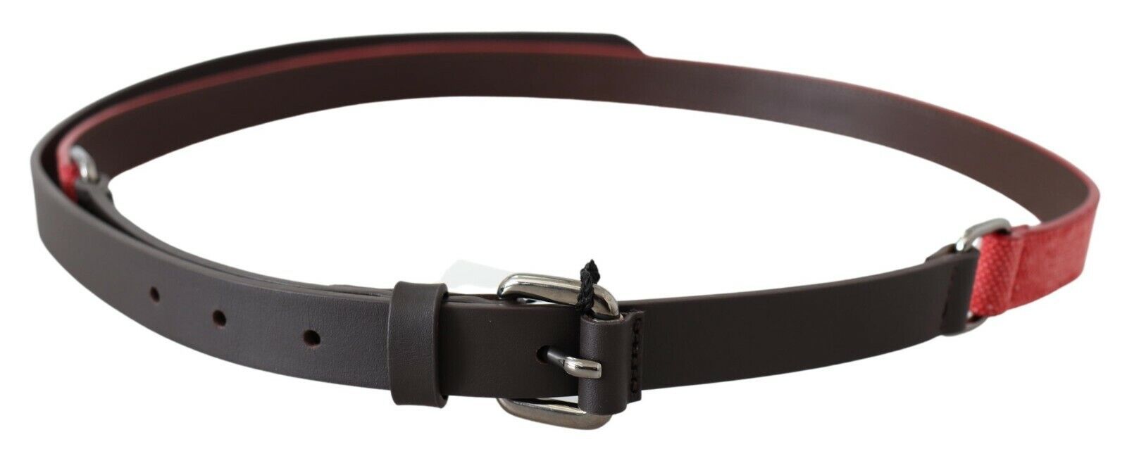 Costume National Elegant Red Brown Leather Fashion Belt - Luksuslaukut ja asusteet Costume National - Tutustu YVES JAVANNI® 