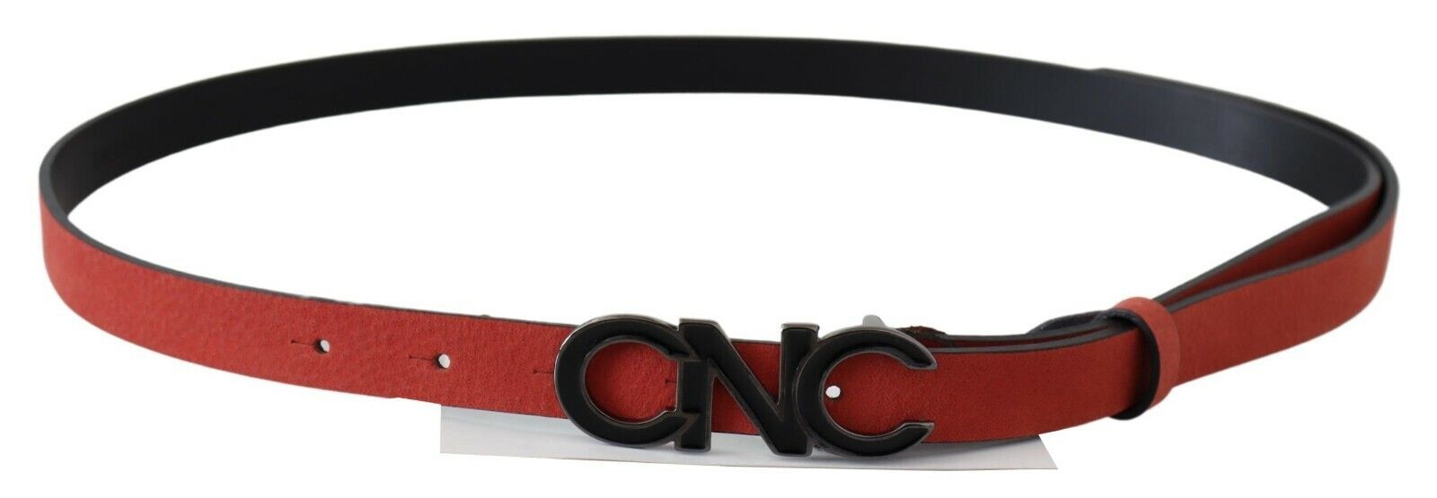 Costume National Elegant Blood Red Leather Belt - Luksusmuotia Costume National - Tutustu YVES JAVANNI® 