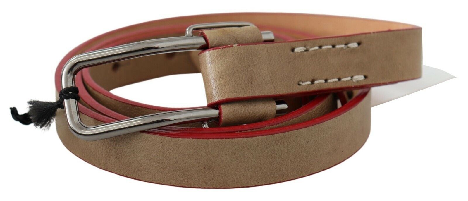 Costume National Beige Leather Fashion Belt - Luksusmuotia Costume National - Tutustu YVES JAVANNI® 