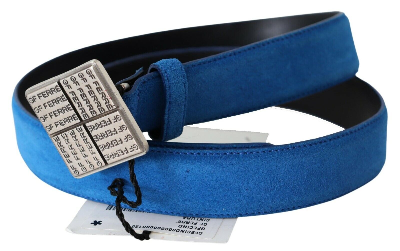 GF Ferre Elegant Royal Blue Leather Belt - Luksusmuotia GF Ferre - Tutustu YVES JAVANNI® 