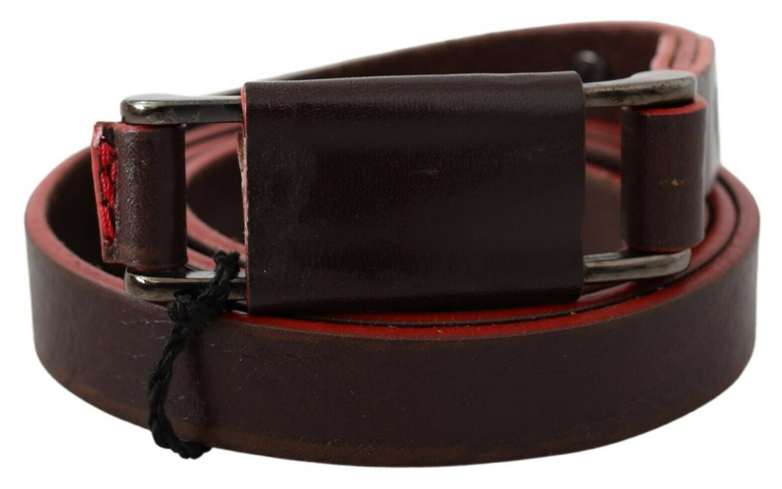 Costume National Elegant Brown Leather Fashion Belt - Luksusmuotia Costume National - Tutustu YVES JAVANNI® 