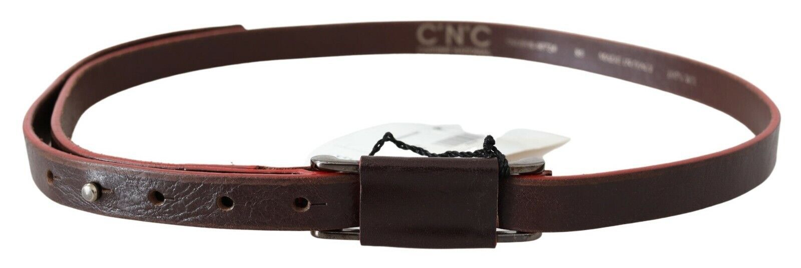 Costume National Elegant Brown Leather Fashion Belt - Luksusmuotia Costume National - Tutustu YVES JAVANNI® 