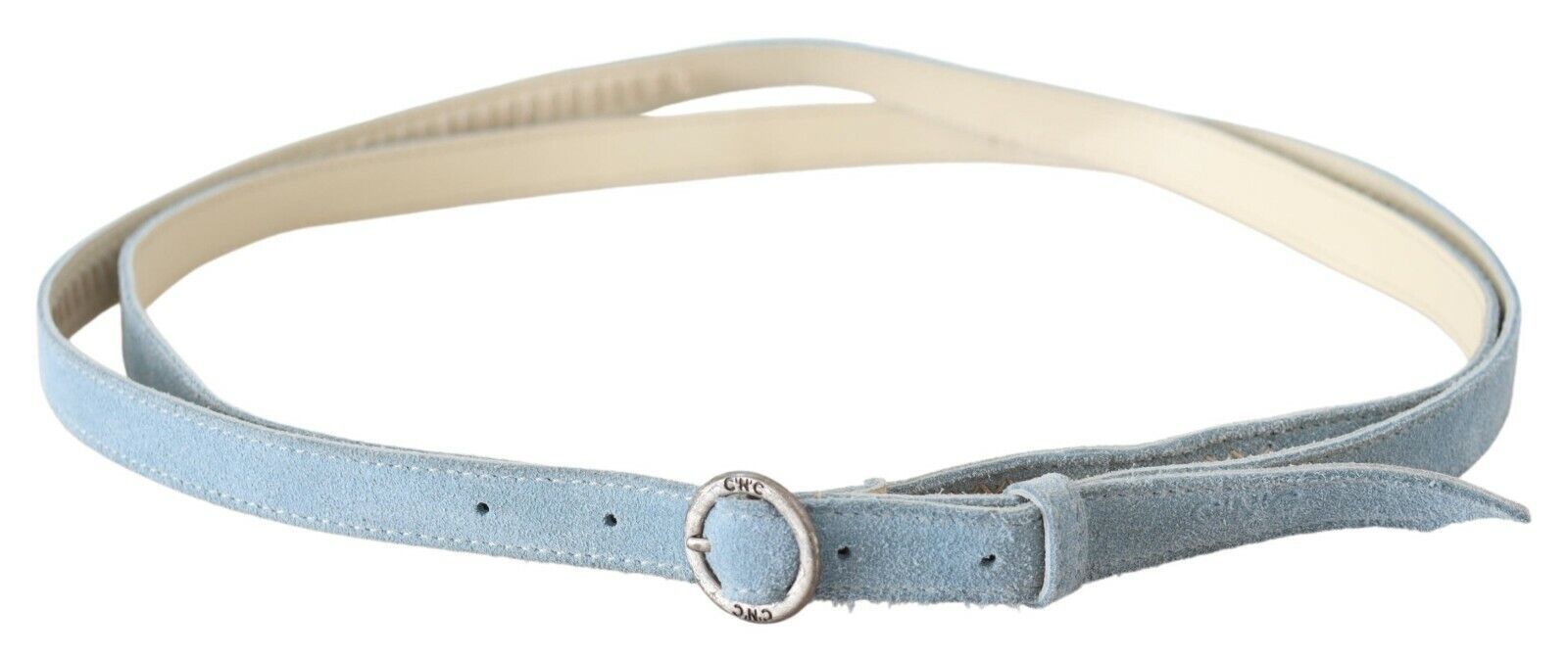 Costume National Chic Sky Blue Leather Belt - Buckle Up in Style - Luksuslaukut ja asusteet Costume National - Tutustu YVES JAVANNI® 