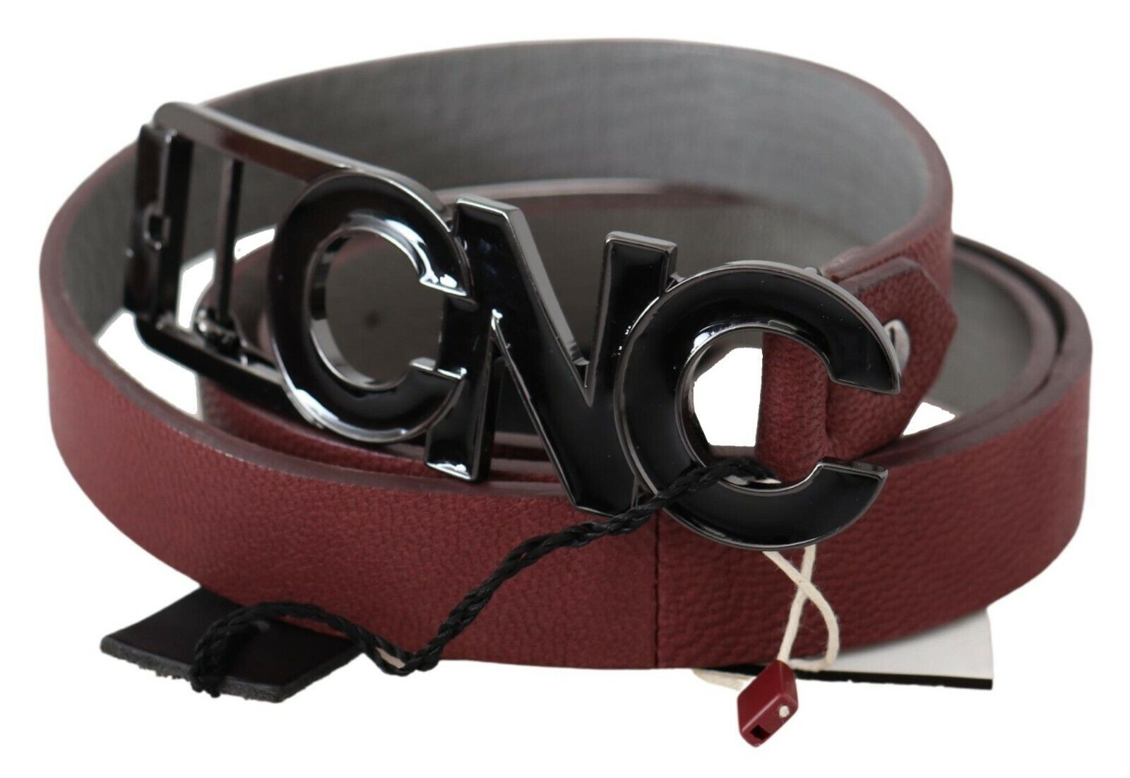 Costume National Elegant Maroon Leather Fashion Belt - Luksuslaukut ja asusteet Costume National - Tutustu YVES JAVANNI® 