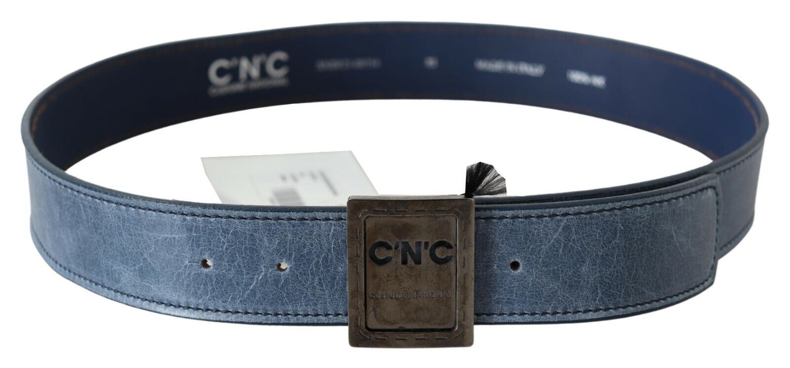 Costume National Elegant Blue Leather Fashion Belt - Luksusmuotia Costume National - Tutustu YVES JAVANNI® 