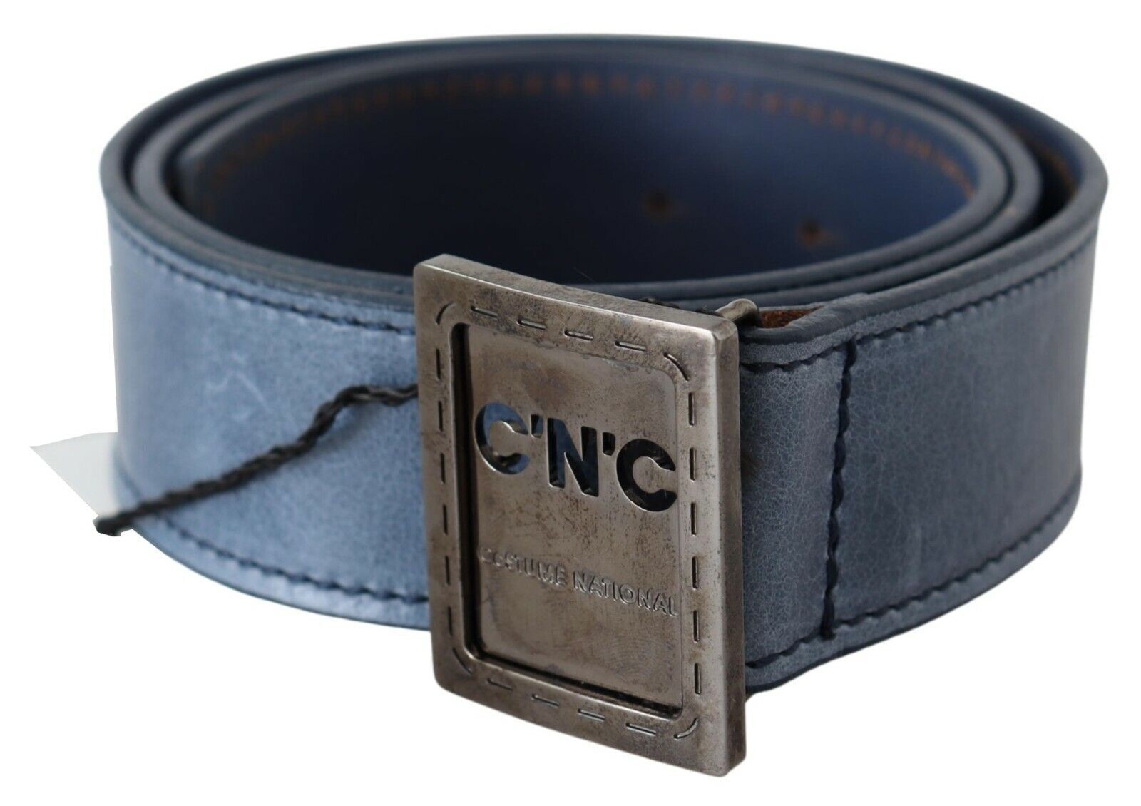 Costume National Elegant Blue Leather Fashion Belt - Luksusmuotia Costume National - Tutustu YVES JAVANNI® 