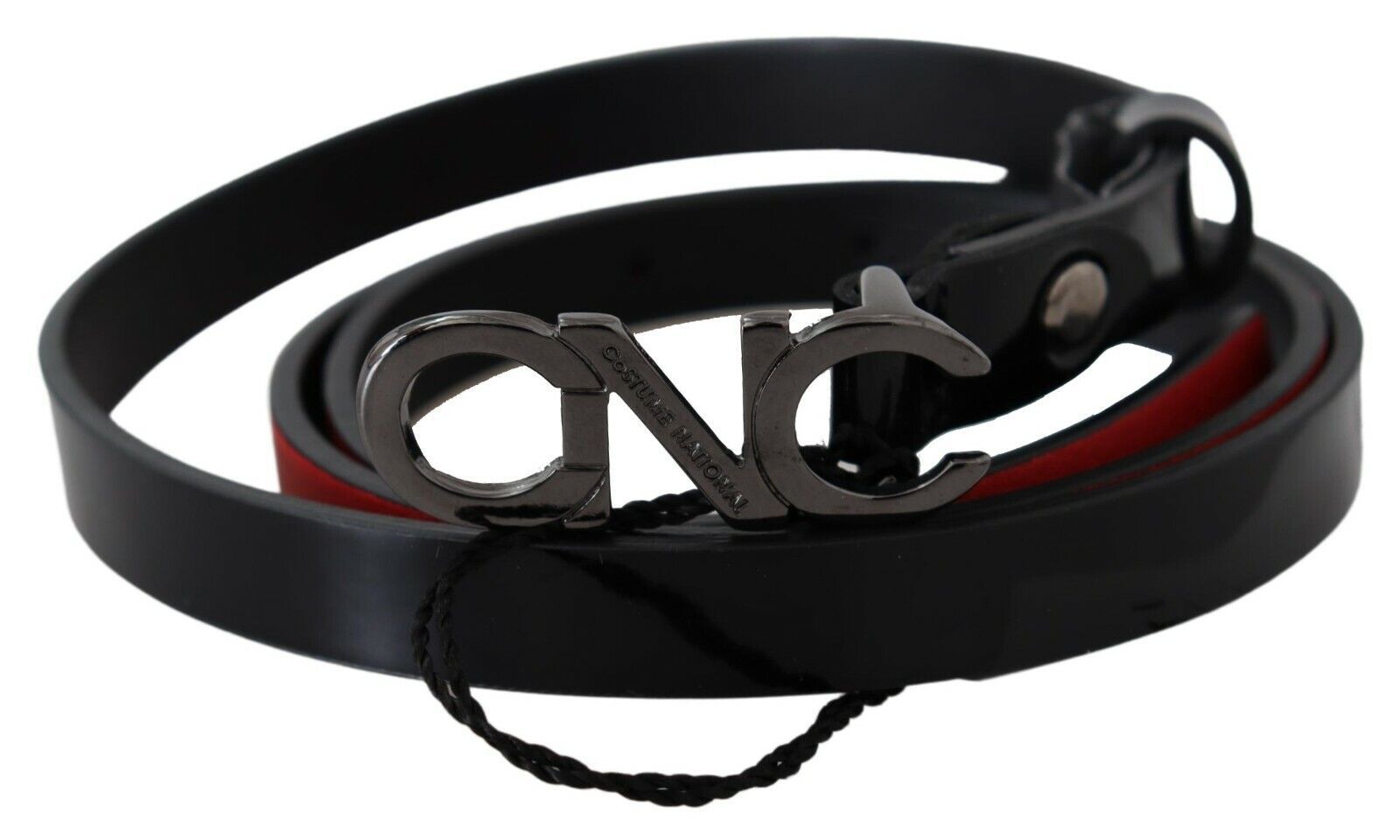 Costume National Chic Black Leather Fashion Belt - Luksusmuotia Costume National - Tutustu YVES JAVANNI® 