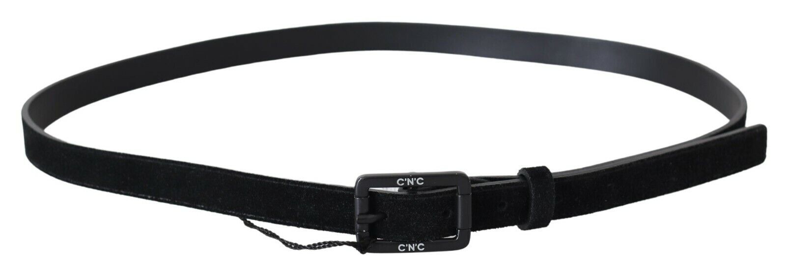 Costume National Elegant Black Leather Classic Belt - Luksusmuotia Costume National - Tutustu YVES JAVANNI® 