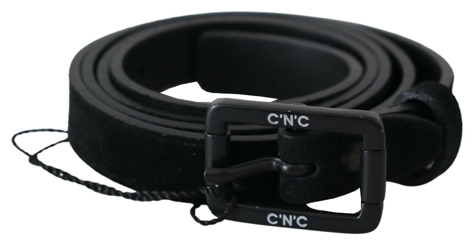 Costume National Elegant Black Leather Classic Belt - Luksusmuotia Costume National - Tutustu YVES JAVANNI® 