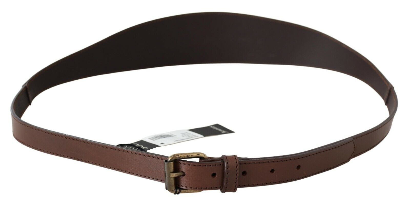 PLEIN SUD Chic Brown Leather Fashion Belt with Bronze-Tone Hardware - Luksuslaukut ja asusteet PLEIN SUD - Tutustu YVES JAVANNI® 