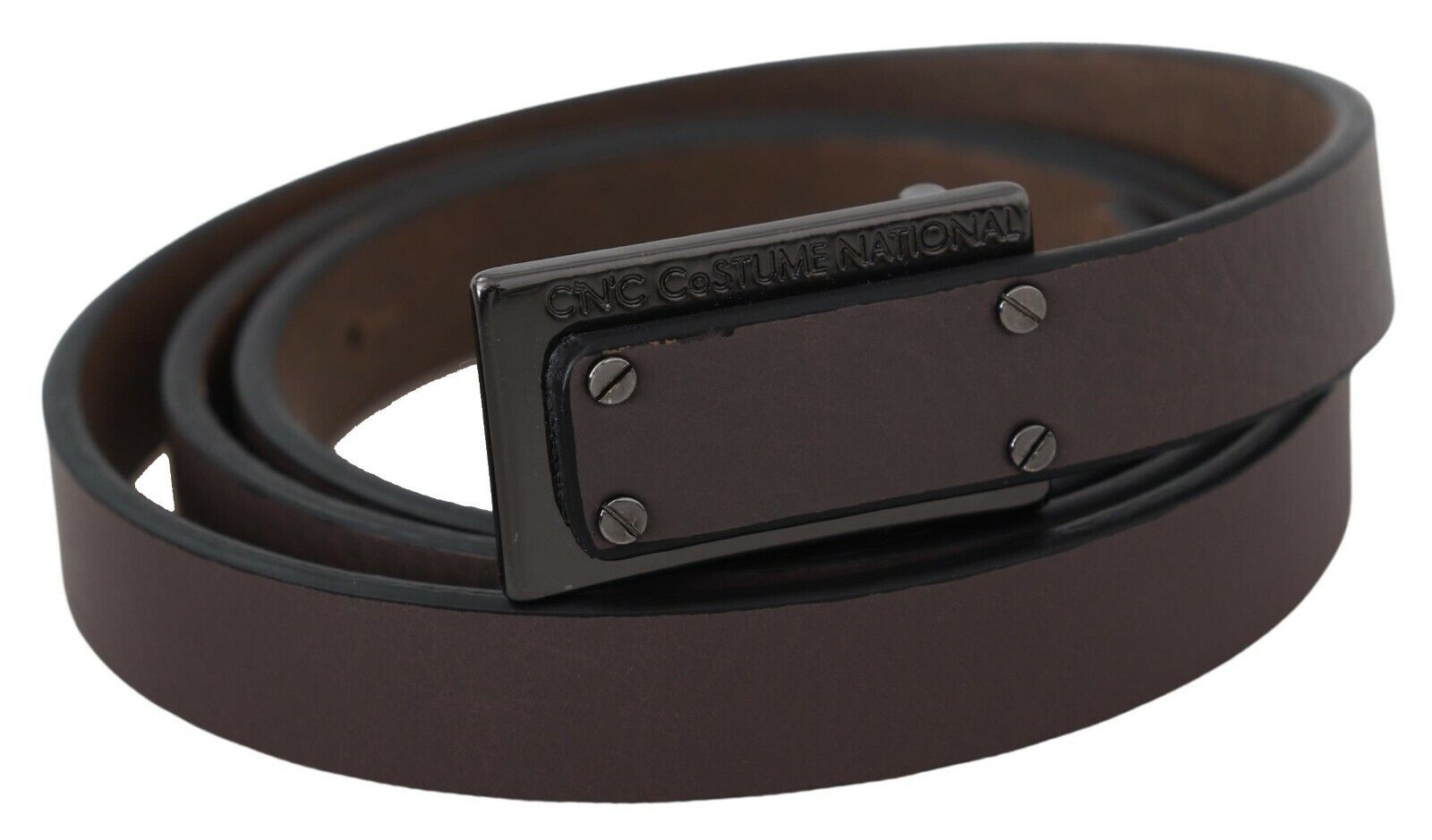 Costume National Elegant Brown Leather Fashion Belt - Luksusmuotia Costume National - Tutustu YVES JAVANNI® 