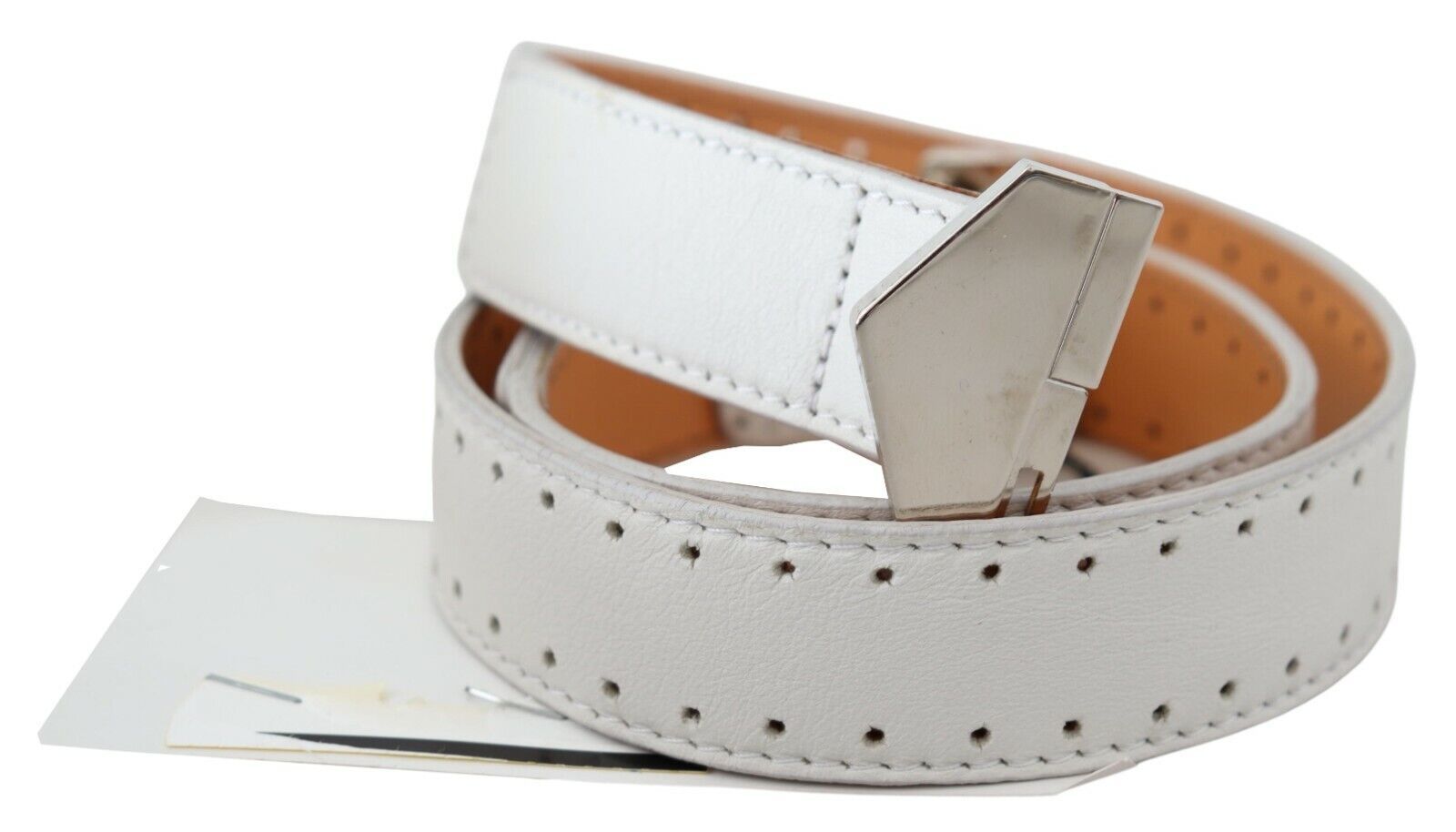 GF Ferre Elegant White Leather Fashion Belt - Luksuslaukut ja asusteet GF Ferre - Tutustu YVES JAVANNI® 