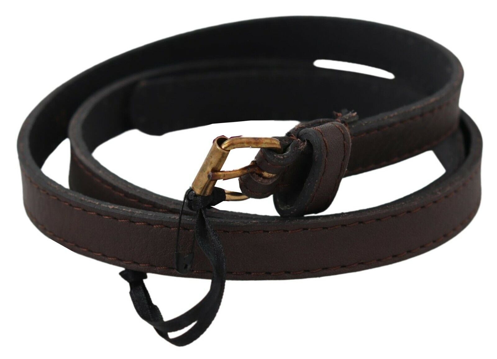 MILA SCHÖN Elegant Brown Leather Fashion Belt with Gold-Tone Buckle - Luksuslaukut ja asusteet MILA SCHÖN - Tutustu YVES JAVANNI® 