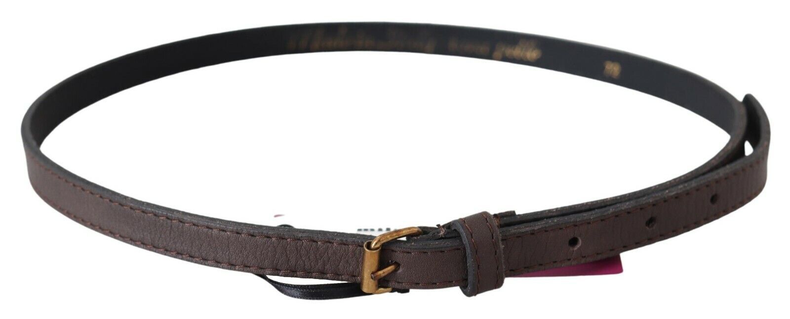 MILA SCHÖN Elegant Brown Leather Fashion Belt with Gold-Tone Buckle - Luksusmuotia MILA SCHÖN - Tutustu YVES JAVANNI® 