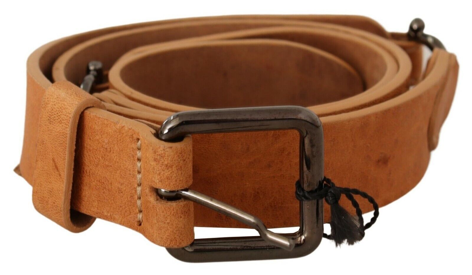 Costume National Elegant Light Brown Fashion Belt with Black-Tone Buckle - Luksusmuotia Costume National - Tutustu YVES JAVANNI® 