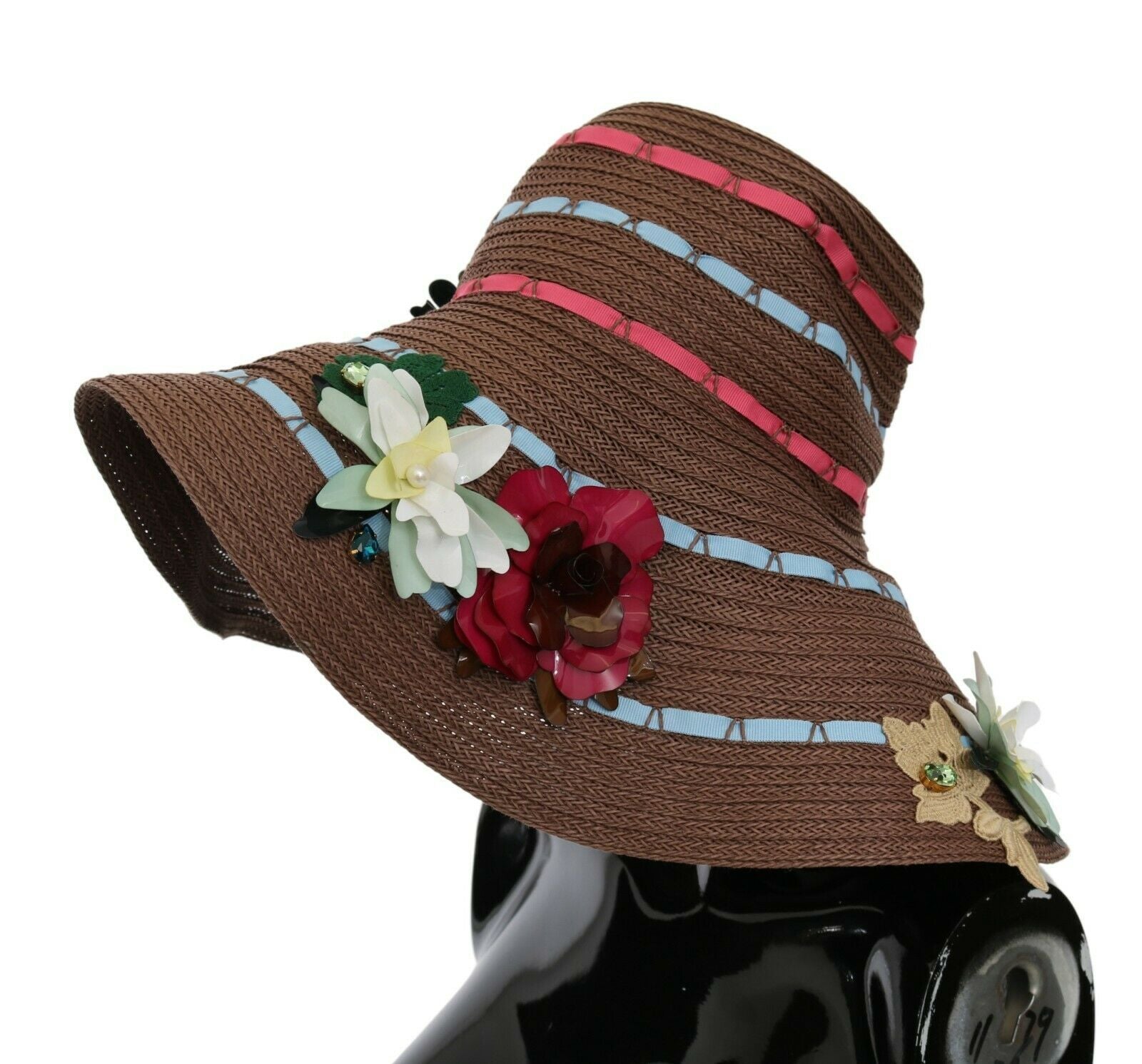 Dolce & Gabbana Elegant Floppy Floral Wide Brim Hat - Luksusmuotia Dolce & Gabbana - Tutustu YVES JAVANNI® 