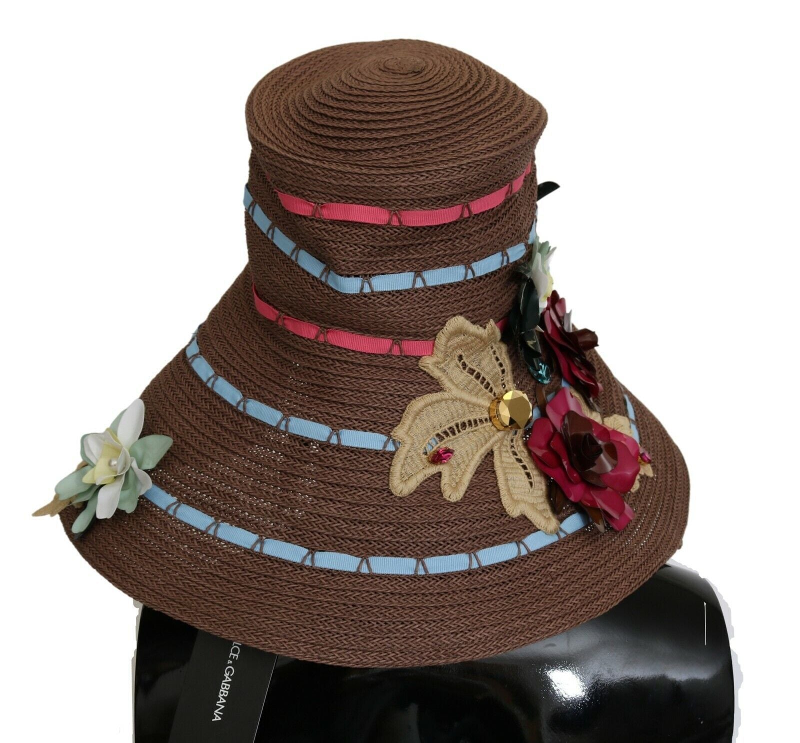 Dolce & Gabbana Elegant Floppy Floral Wide Brim Hat - Luksusmuotia Dolce & Gabbana - Tutustu YVES JAVANNI® 