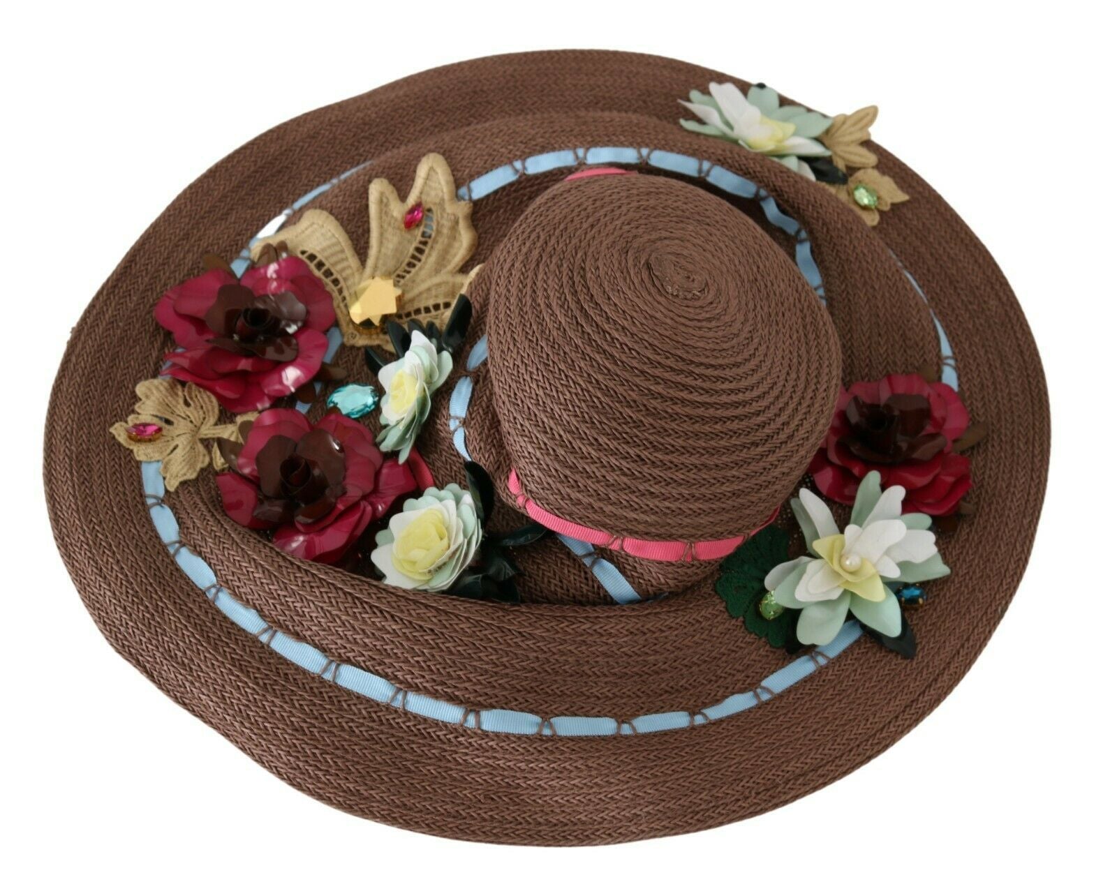 Dolce & Gabbana Elegant Floppy Floral Wide Brim Hat - Luksuslaukut ja asusteet Dolce & Gabbana - Tutustu YVES JAVANNI® 