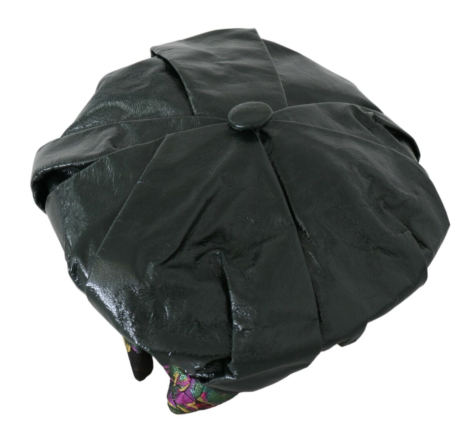 Dolce & Gabbana Elegant Black Beret Cap with Floral Lining - Luksusmuotia Dolce & Gabbana - Tutustu YVES JAVANNI® 