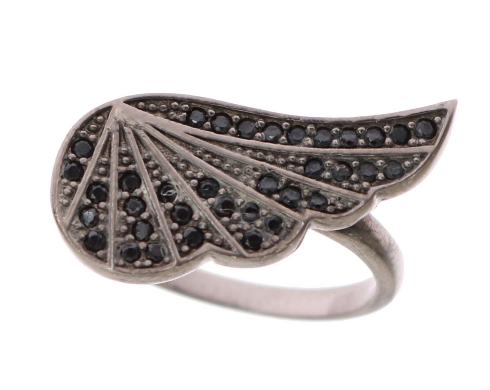 Nialaya Black Rhodium Silver Crystal Ring - Luksusmuotia Nialaya - Tutustu YVES JAVANNI® 