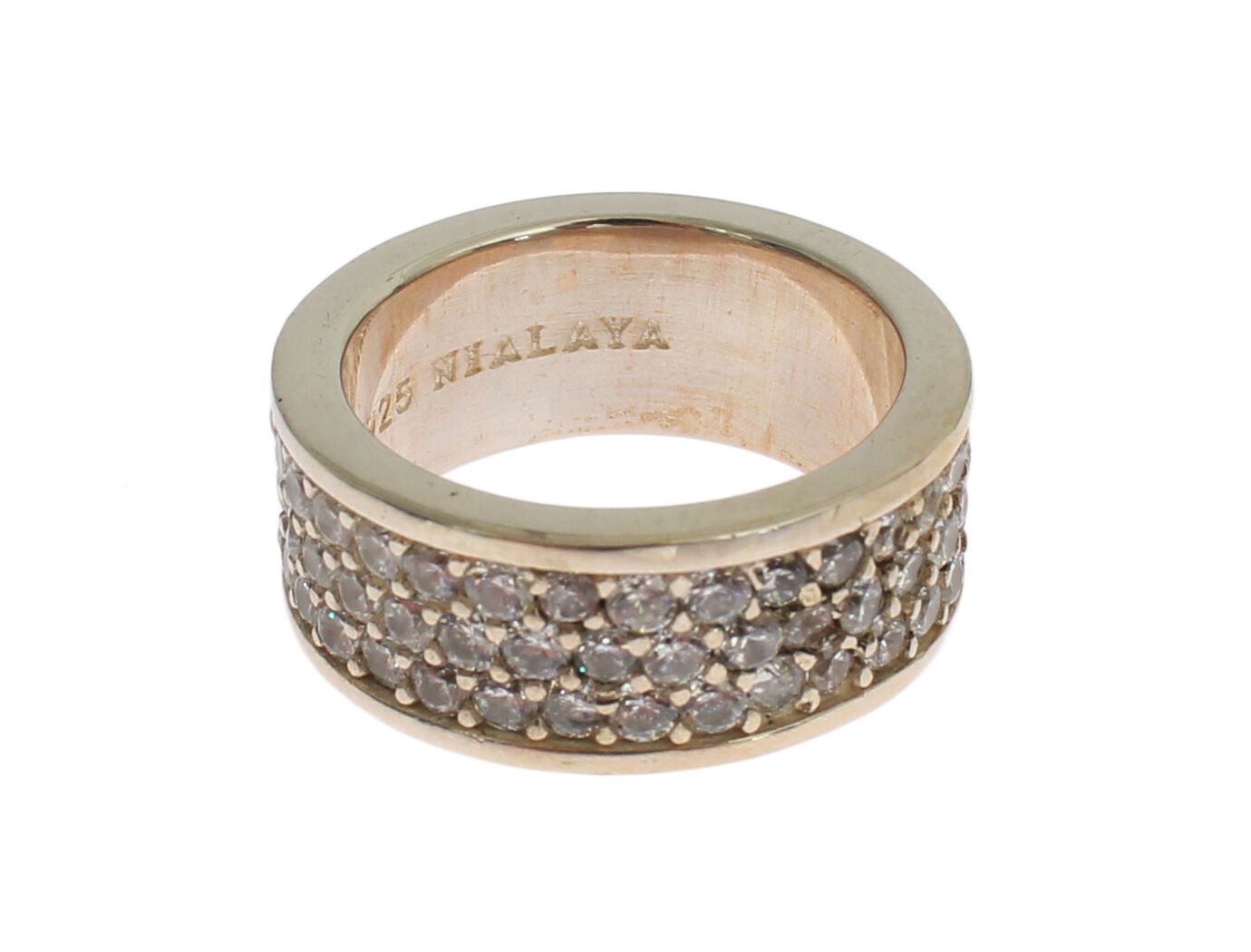 Nialaya Glamorous Silver CZ Crystal Embellished Ring - Luksuslaukut ja asusteet Nialaya - Tutustu YVES JAVANNI® 