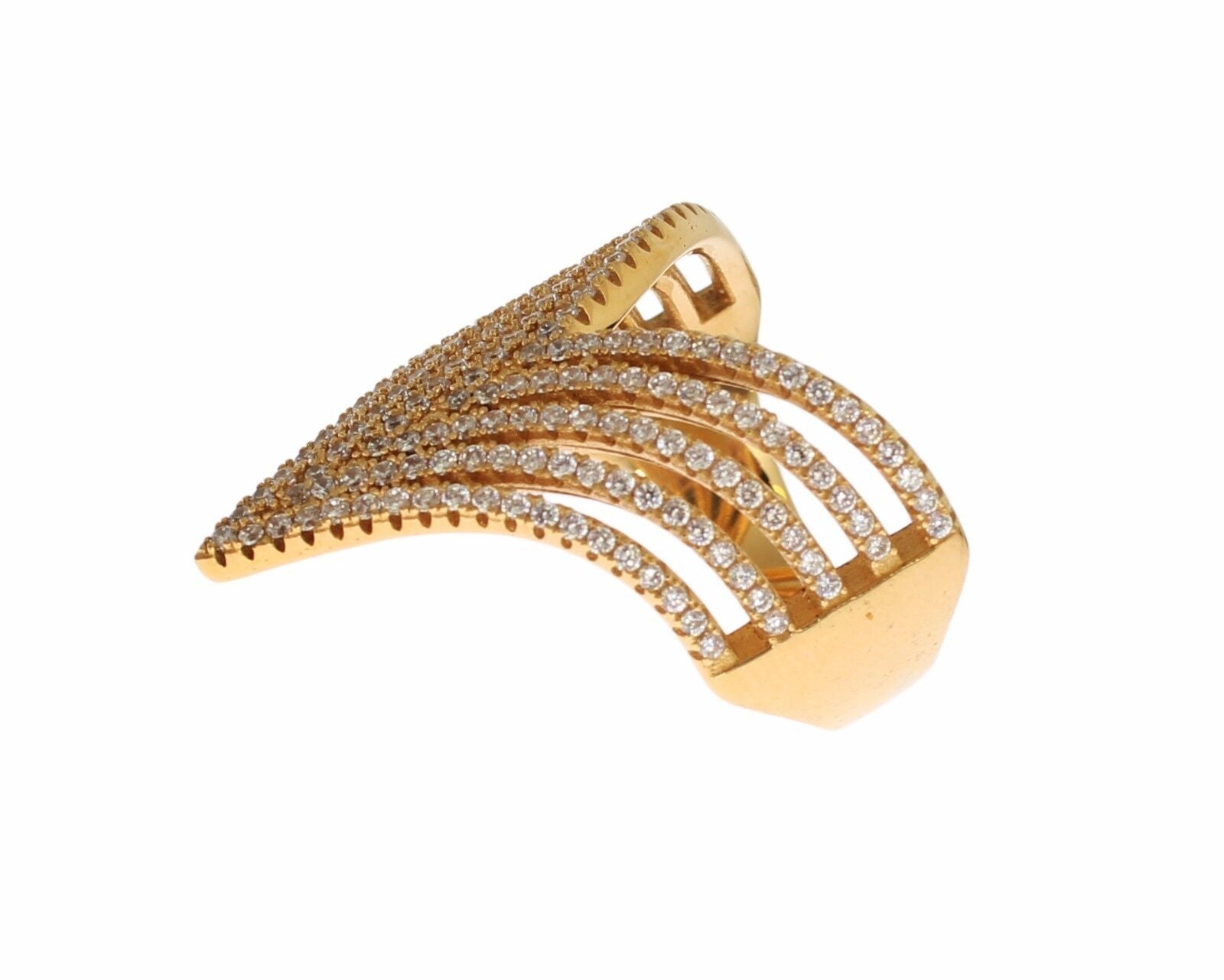 Nialaya Glamorous Gold Plated Crystal Ring - Luksusmuotia Nialaya - Tutustu YVES JAVANNI® 