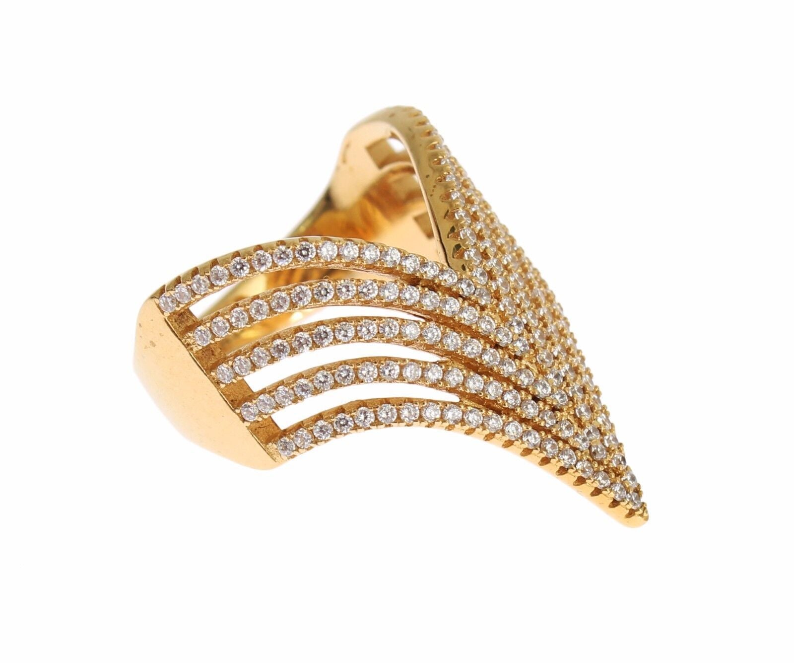 Nialaya Glamorous Gold Plated Crystal Ring - Luksuslaukut ja asusteet Nialaya - Tutustu YVES JAVANNI® 