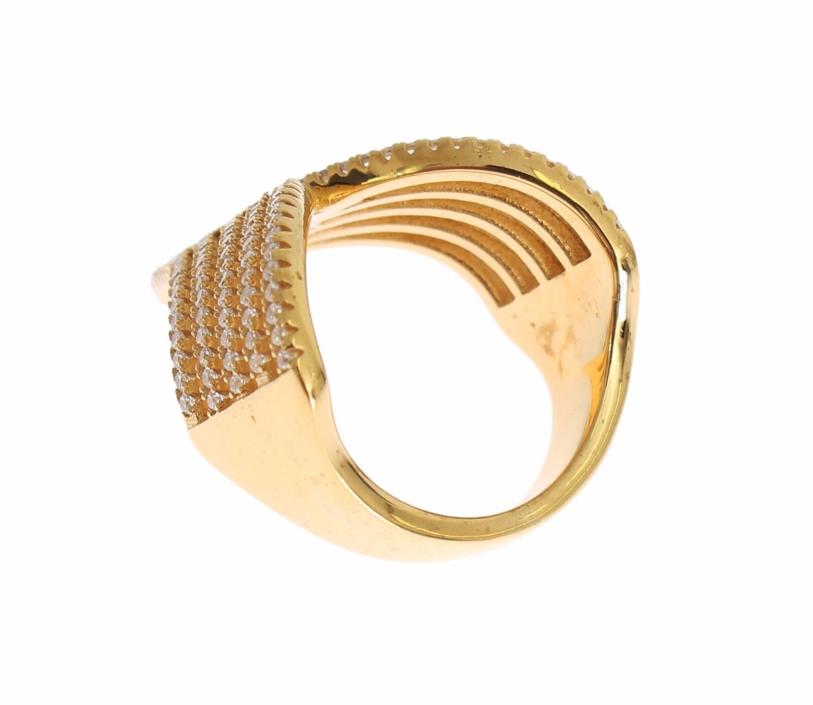 Nialaya Glamorous Gold Plated Crystal Ring - Luksuslaukut ja asusteet Nialaya - Tutustu YVES JAVANNI® 