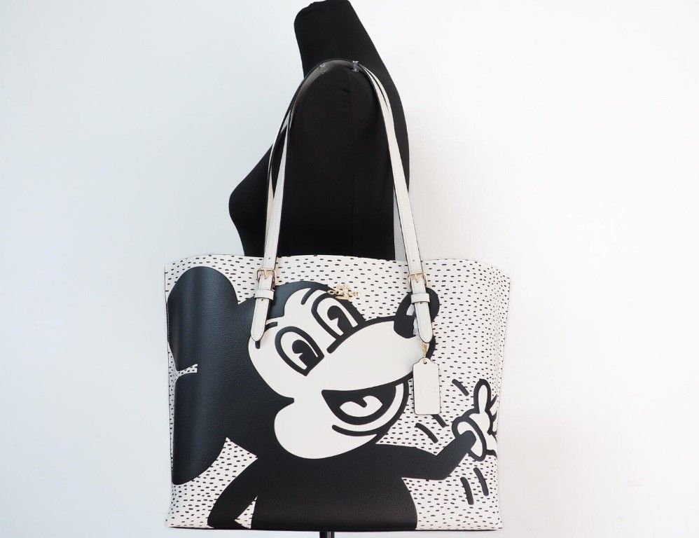 COACH (C6978) Mickey Mouse X Keith Haring Mollie Large Leather Shoulder Tote Bag - Luxury from COACH - Shop at YVES JAVANNI