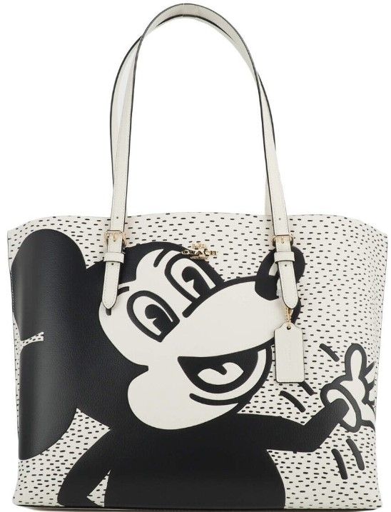 COACH (C6978) Mickey Mouse X Keith Haring Mollie Large Leather Shoulder Tote Bag - Luxury from COACH - Shop at YVES JAVANNI