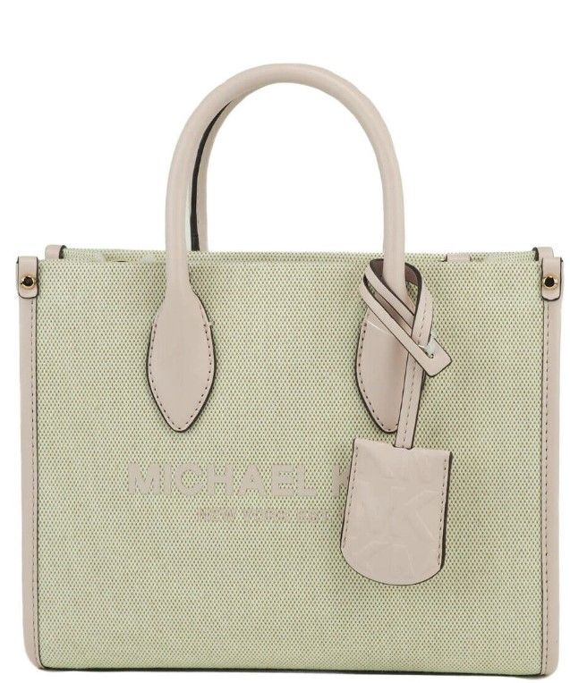 Michael Kors Mirella Small Powder Blush Canvas Shopper Crossbody Handbag Purse - Luksuslaukut ja asusteet Michael Kors - Tutustu YVES JAVANNI® 