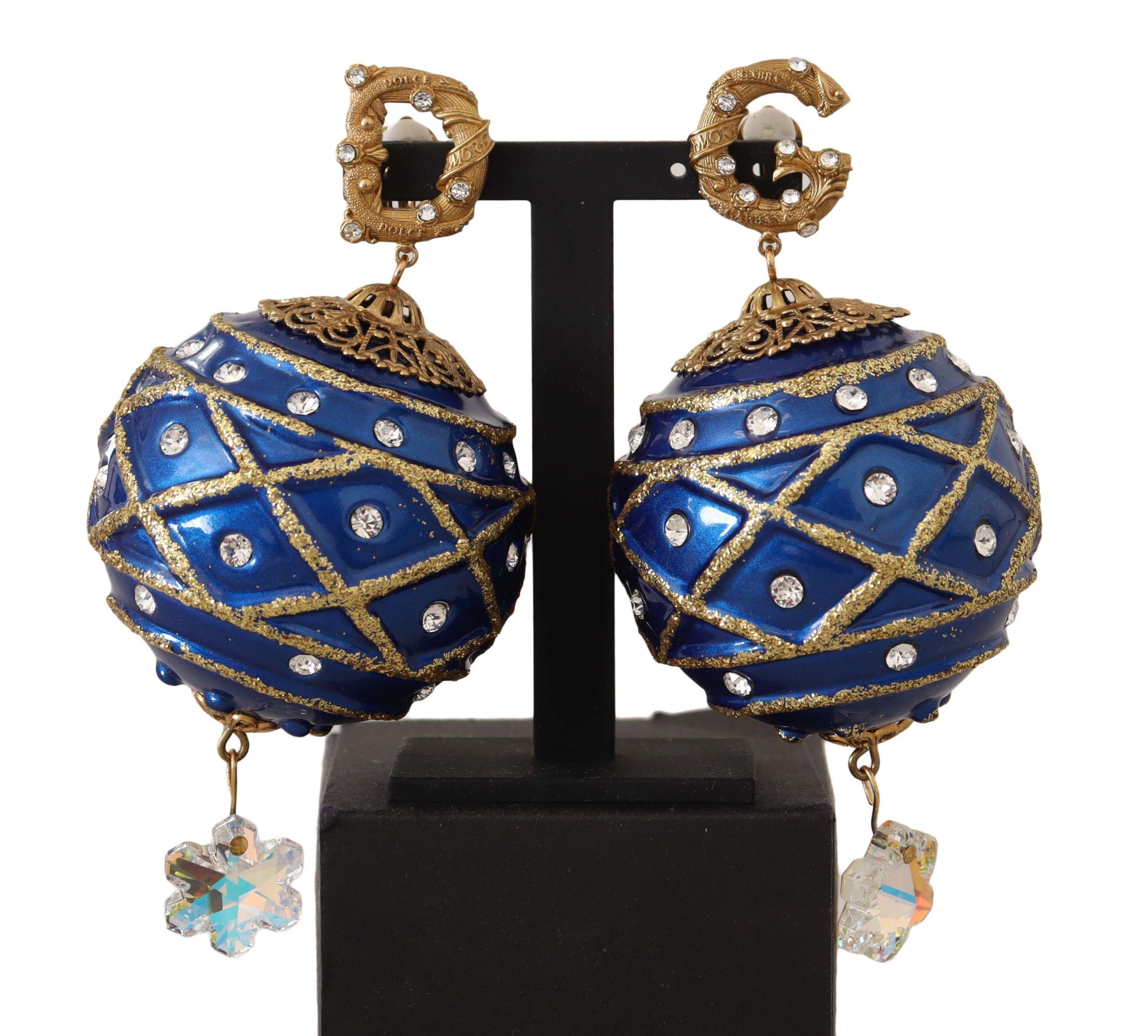 Dolce & Gabbana Dazzling Festive Crystal Clip-On Earrings - Luksusmuotia Dolce & Gabbana - Tutustu YVES JAVANNI® 