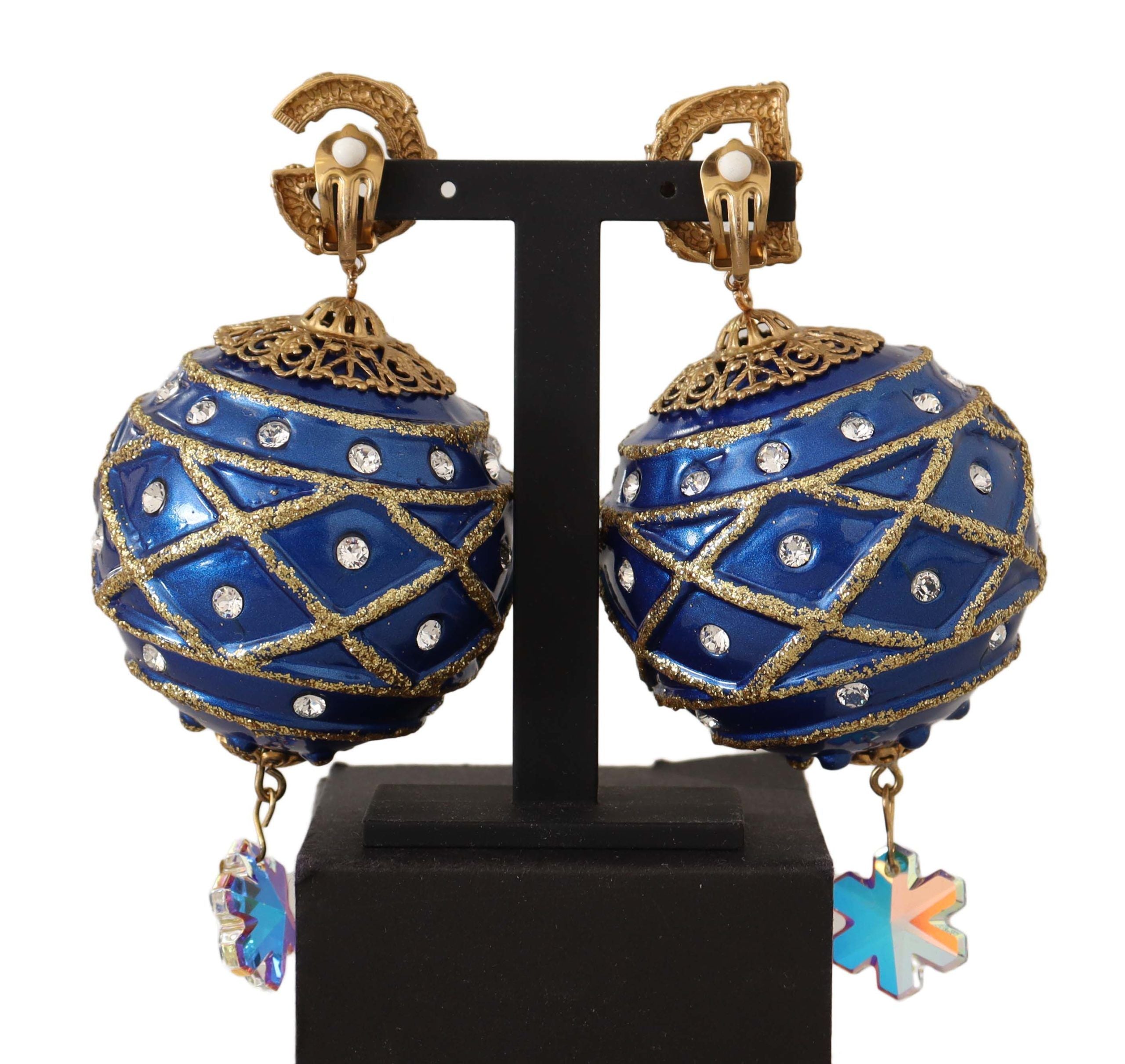 Dolce & Gabbana Dazzling Festive Crystal Clip-On Earrings - Luksusmuotia Dolce & Gabbana - Tutustu YVES JAVANNI® 