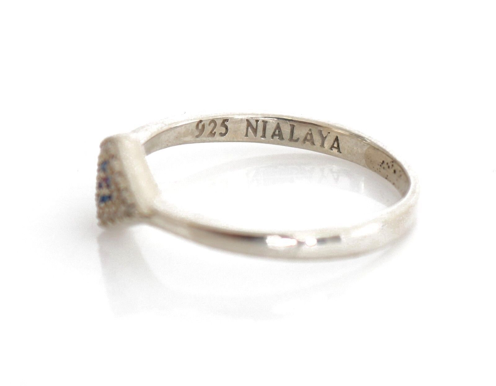 Nialaya Elegant Silver CZ Crystal Encrusted Ring - Luksuslaukut ja asusteet Nialaya - Tutustu YVES JAVANNI® 