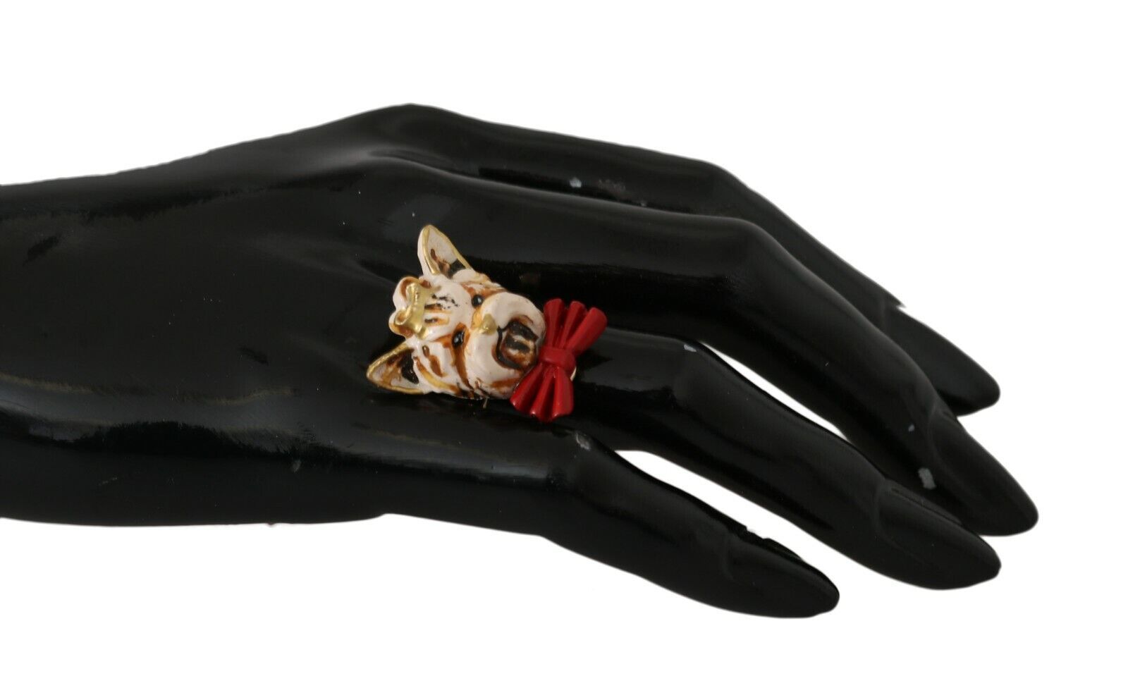 Dolce & Gabbana Elegant Canine-Inspired Gold Tone Ring - Luksusmuotia Dolce & Gabbana - Tutustu YVES JAVANNI® 