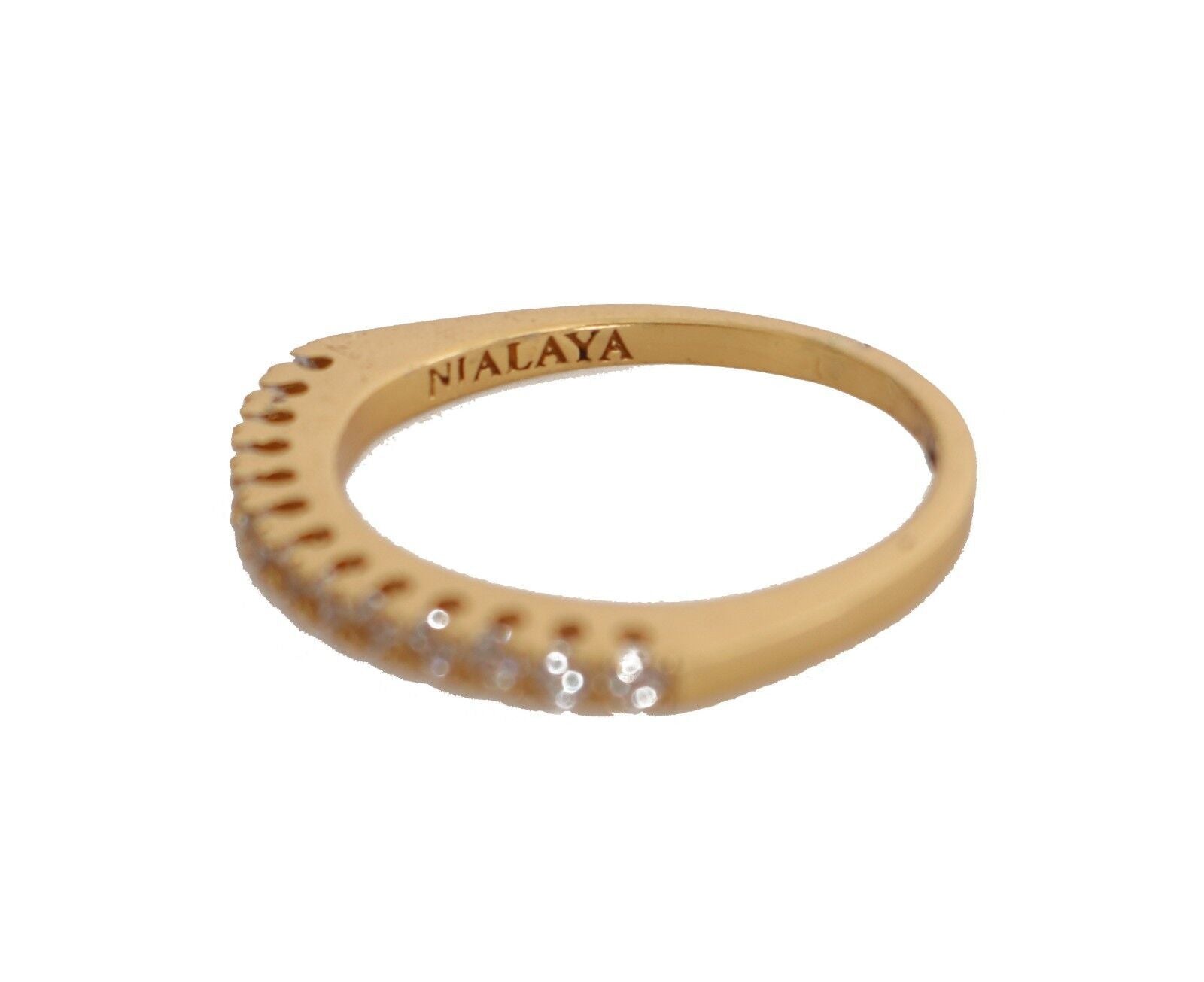 Nialaya Gleaming CZ Crystal Gold-Plated Ring - Luksuslaukut ja asusteet Nialaya - Tutustu YVES JAVANNI® 