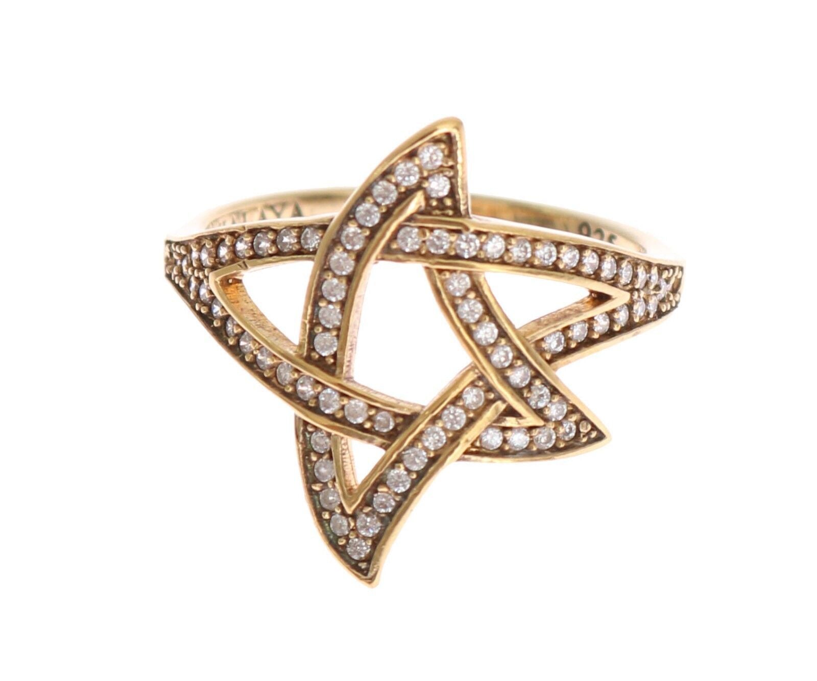 Nialaya Elegant Gold CZ Crystal Embellished Ring - Luksusmuotia Nialaya - Tutustu YVES JAVANNI® 