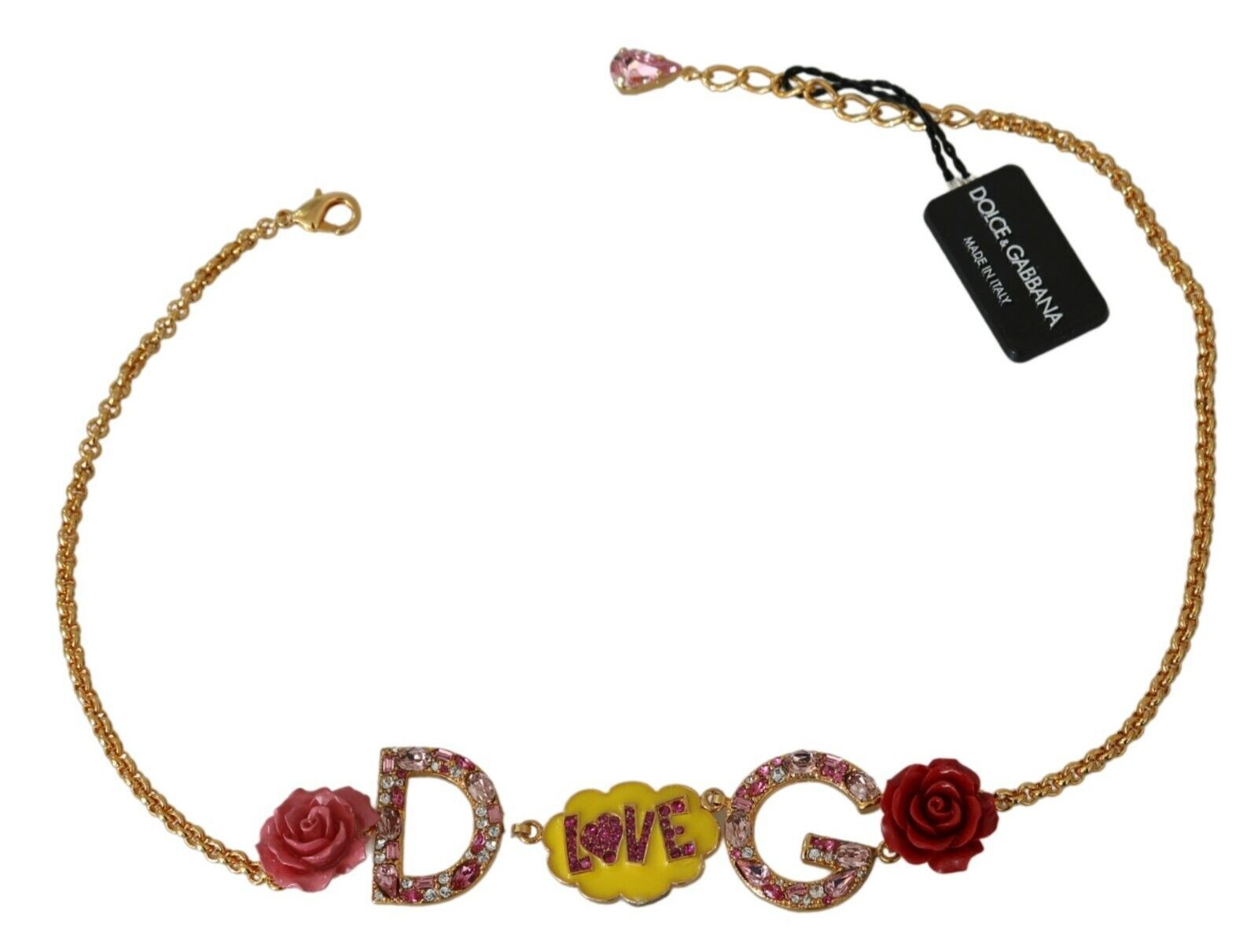 Dolce & Gabbana Gold Crystal Charm Statement Necklace - Luksusmuotia Dolce & Gabbana - Tutustu YVES JAVANNI® 